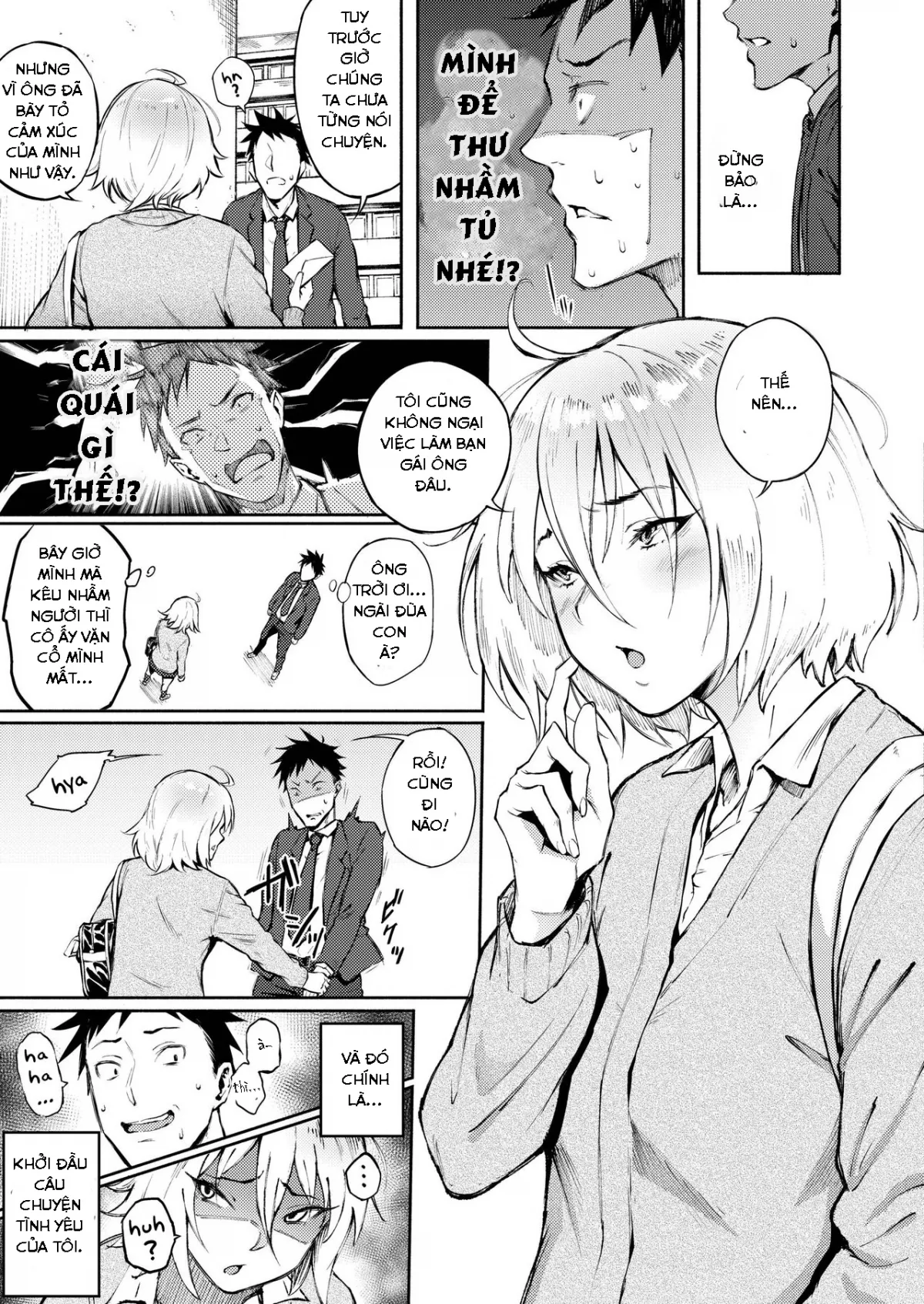 HentaiVN.net - Ảnh 4 - Lá thư tình nhầm chỗ [Machigatte Koi] - Chap 1