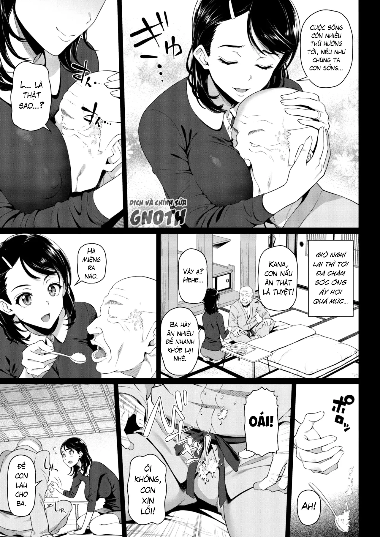 HentaiVN.net - Ảnh 4 - Genki Hatsuratsu! Otou-san [The Lively Father in Law] - Chap 1