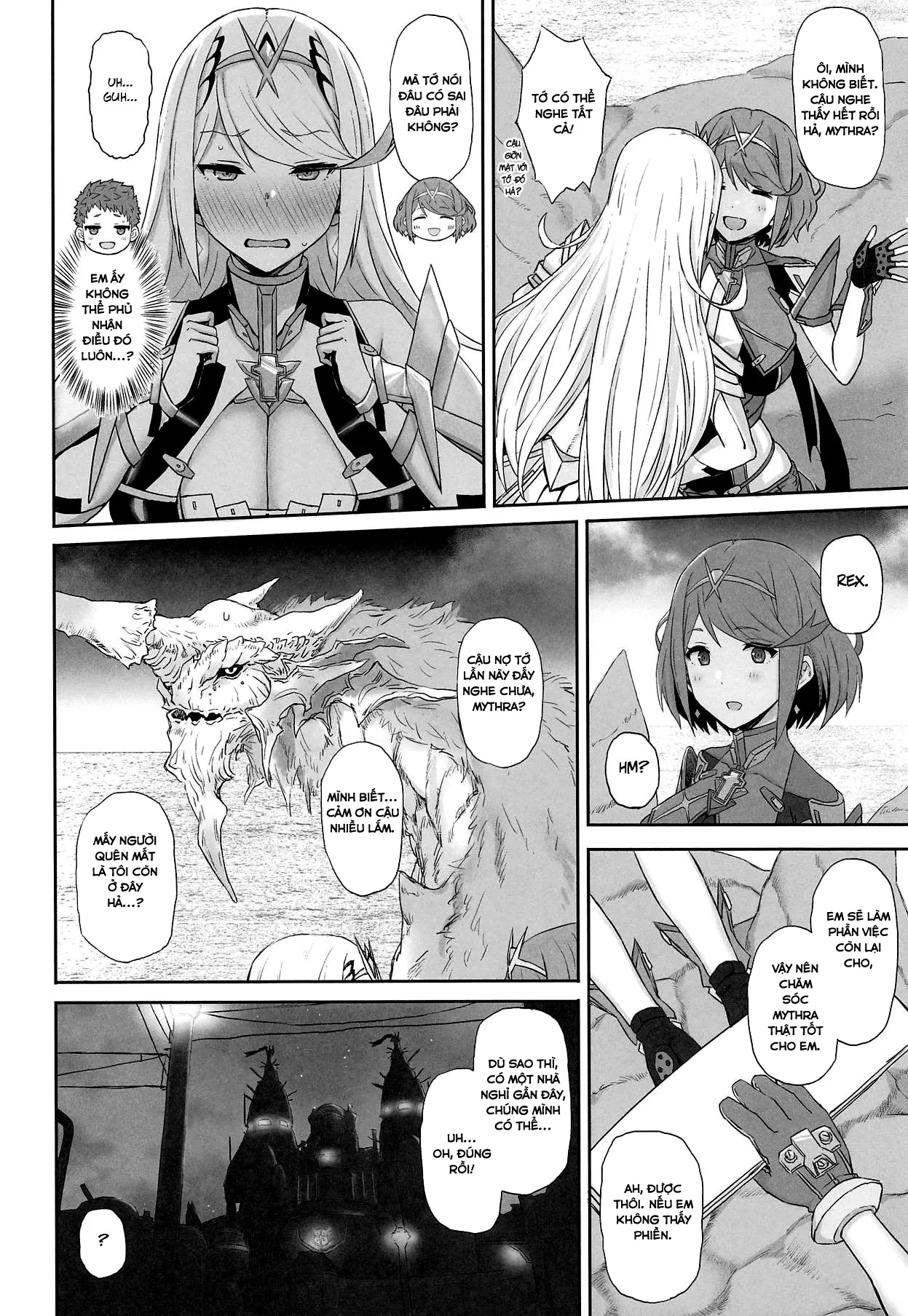 HentaiVN.net - Ảnh 4 - Mythra Nứng Lồn Thèm Đụ Gấp! [Kimi to Sugosu Arata na Sekai; A New World to Spend with You] - Chap 1