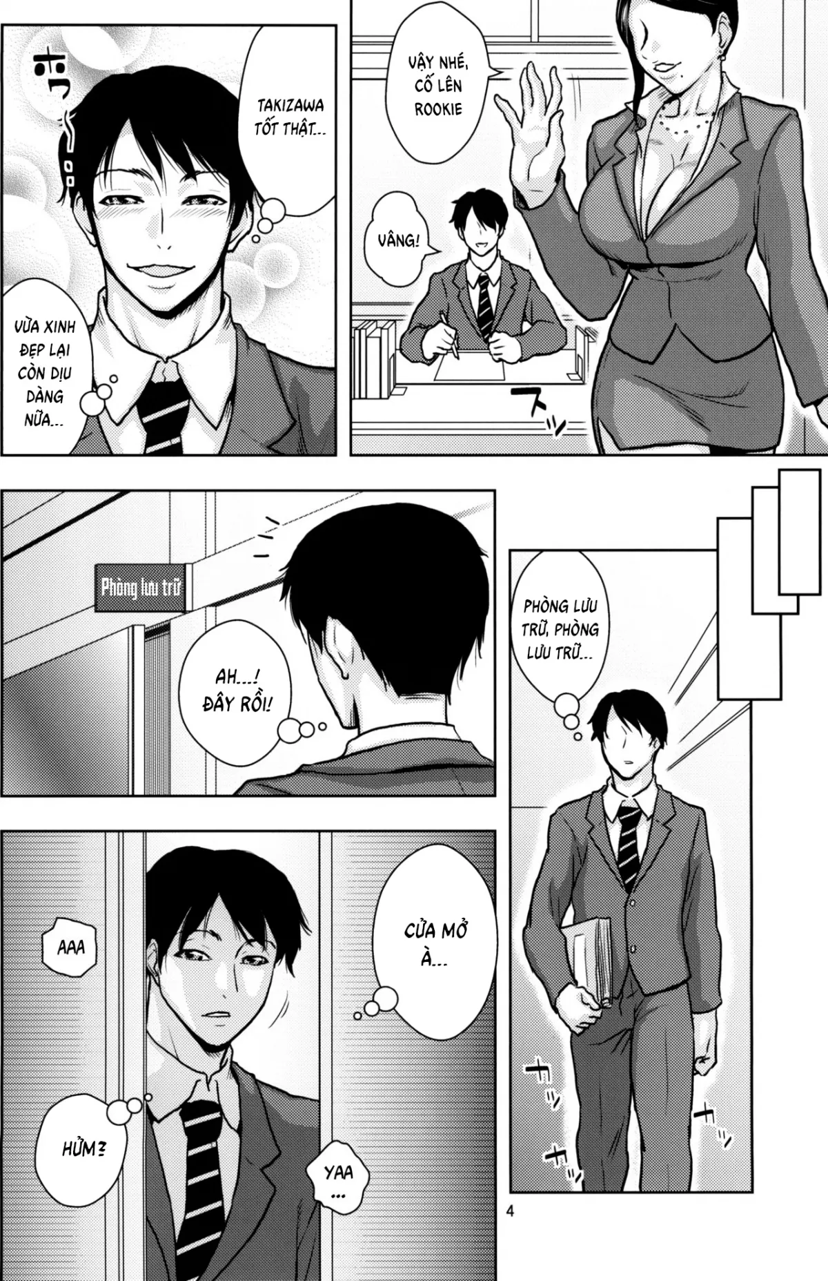 HentaiVN.net - Ảnh 5 - Violating A Beautiful Female Boss [Bijin Onna Joushi o Yaru!] - Chap 1