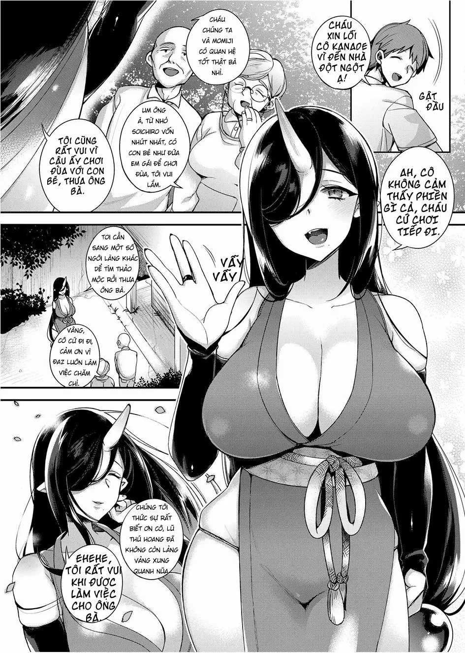 HentaiVN.net - Ảnh 2 - Oni no Oyako wa Hito no Osu to Kozukuri ga Shitai - Chap 1