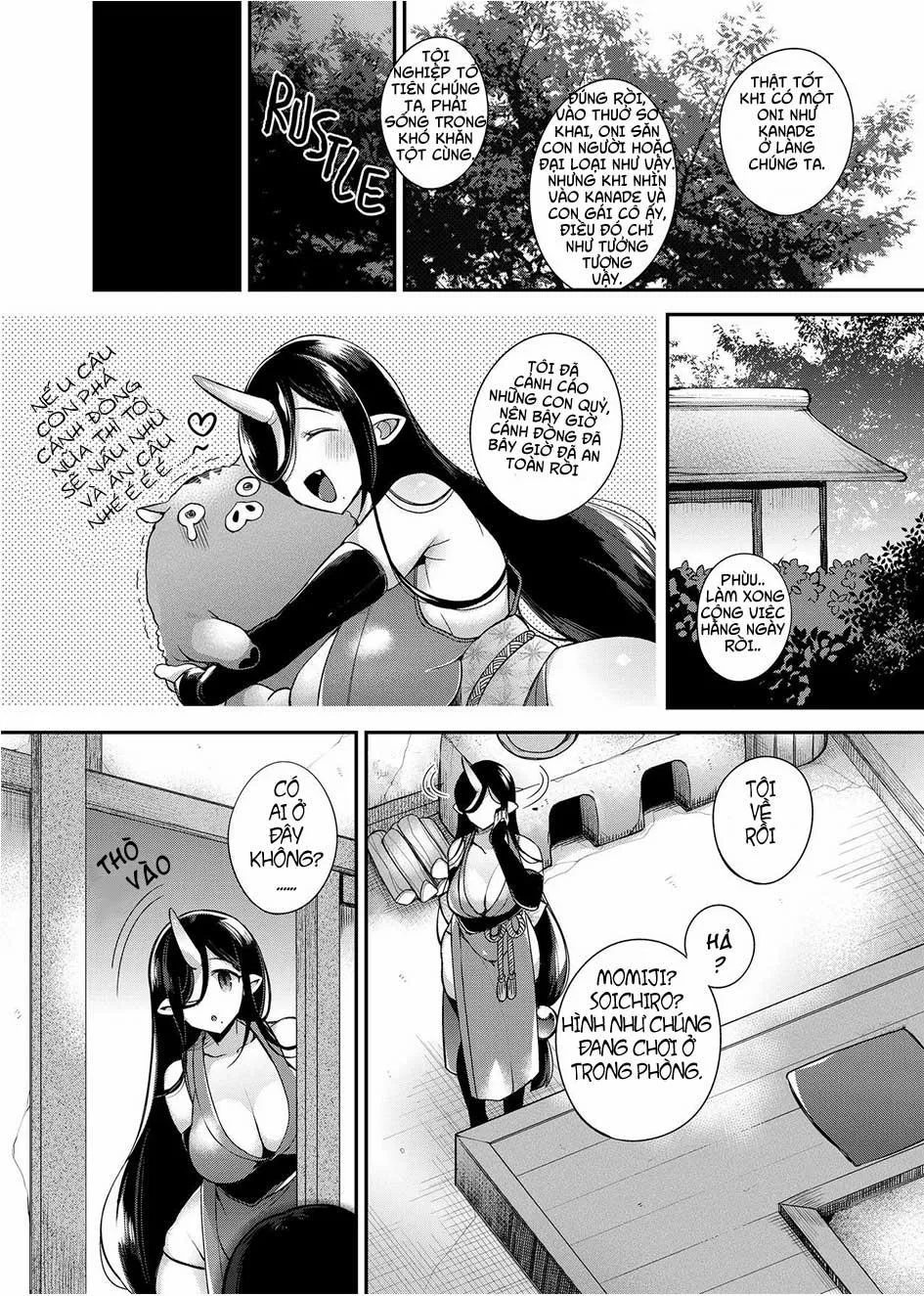 HentaiVN.net - Ảnh 3 - Oni no Oyako wa Hito no Osu to Kozukuri ga Shitai - Chap 1