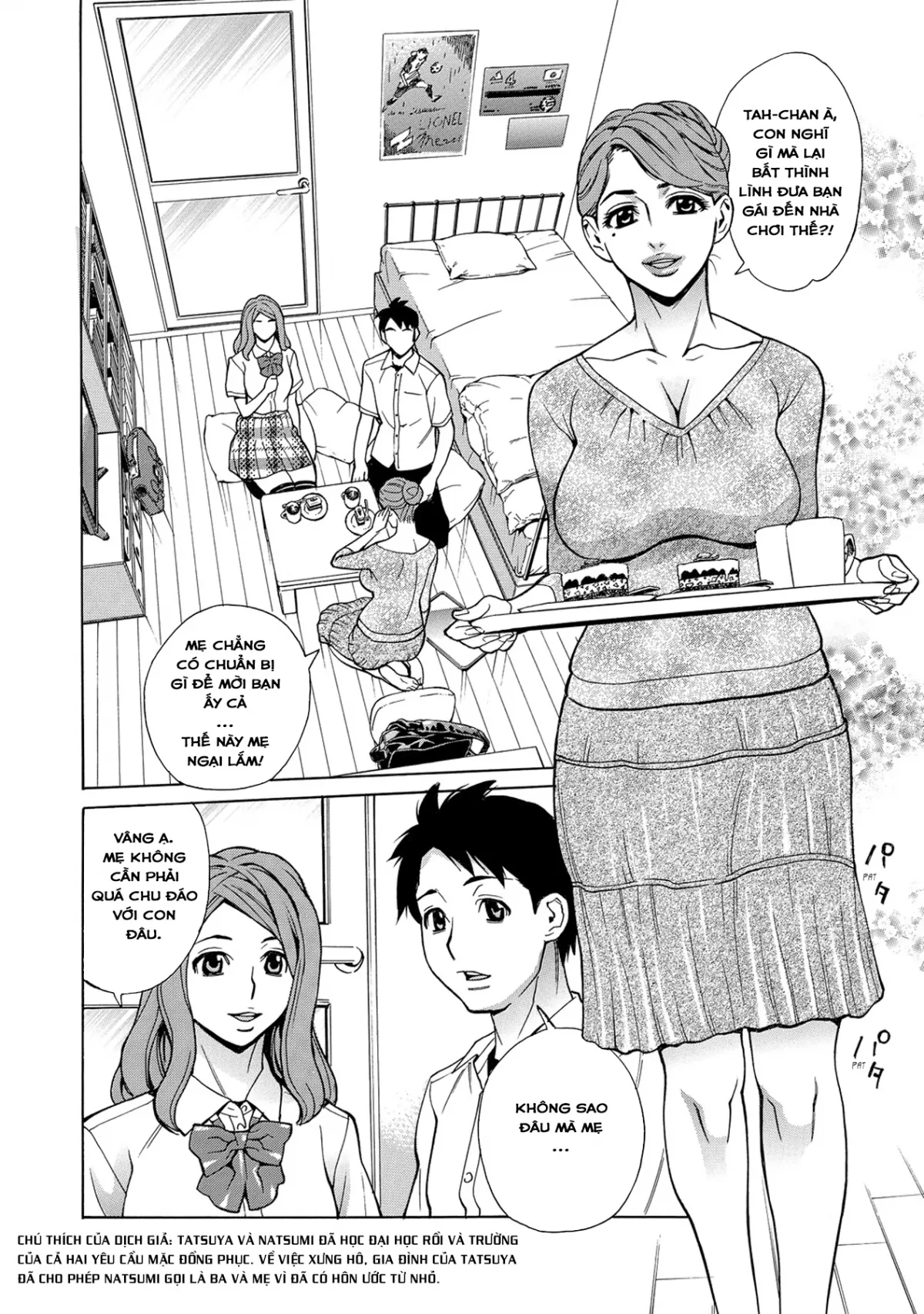 HentaiVN.net - Ảnh 3 - Mẹ Tôi Là Nữ Sinh! [Mother, The Fake Schoolgirl] - Chap 1