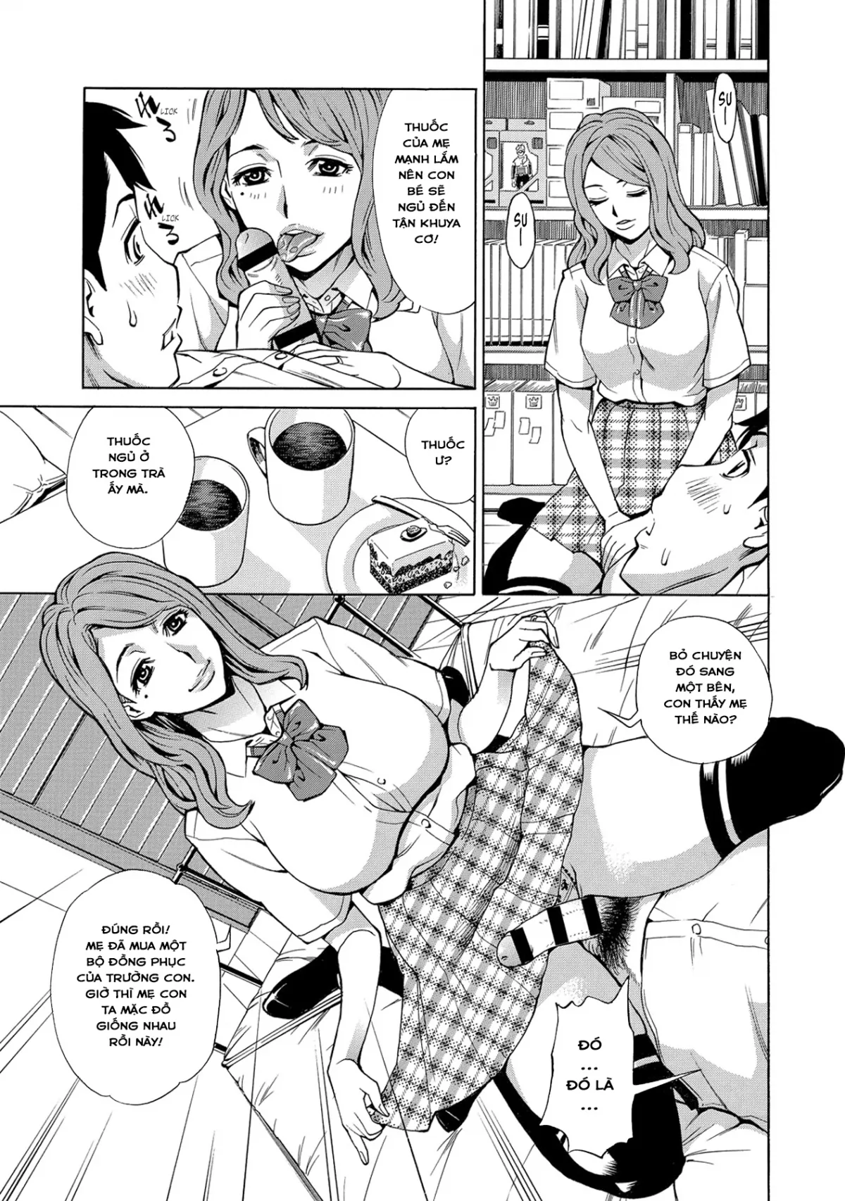 HentaiVN.net - Ảnh 8 - Mẹ Tôi Là Nữ Sinh! [Mother, The Fake Schoolgirl] - Chap 1