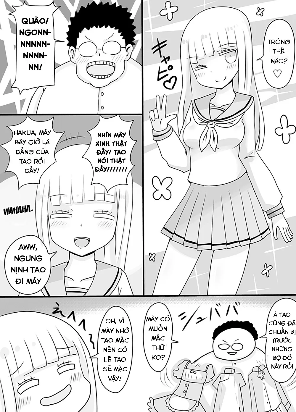 HentaiVN.net - Ảnh 10 - Shiraga no Danshi Koukousei ga Akuyuu ni Hamerarete Ayashii Kusuri o Nomasaretara Nyotaika Shite Shimattakeredo Nashikuzushi-teki ni SEX suru Funiki ni Natte Iru. - Chap 1