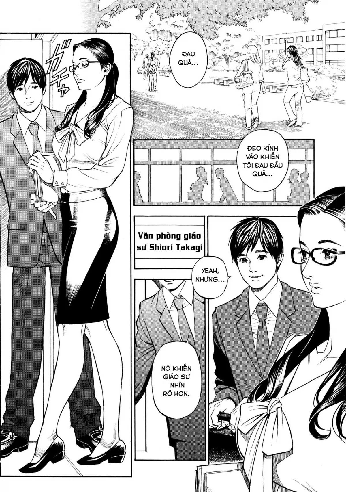 HentaiVN.net - Ảnh 9 - Vị giáo sư xinh đẹp và người tình yếu sinh lí [In Y Akajuutan] - Chap 1