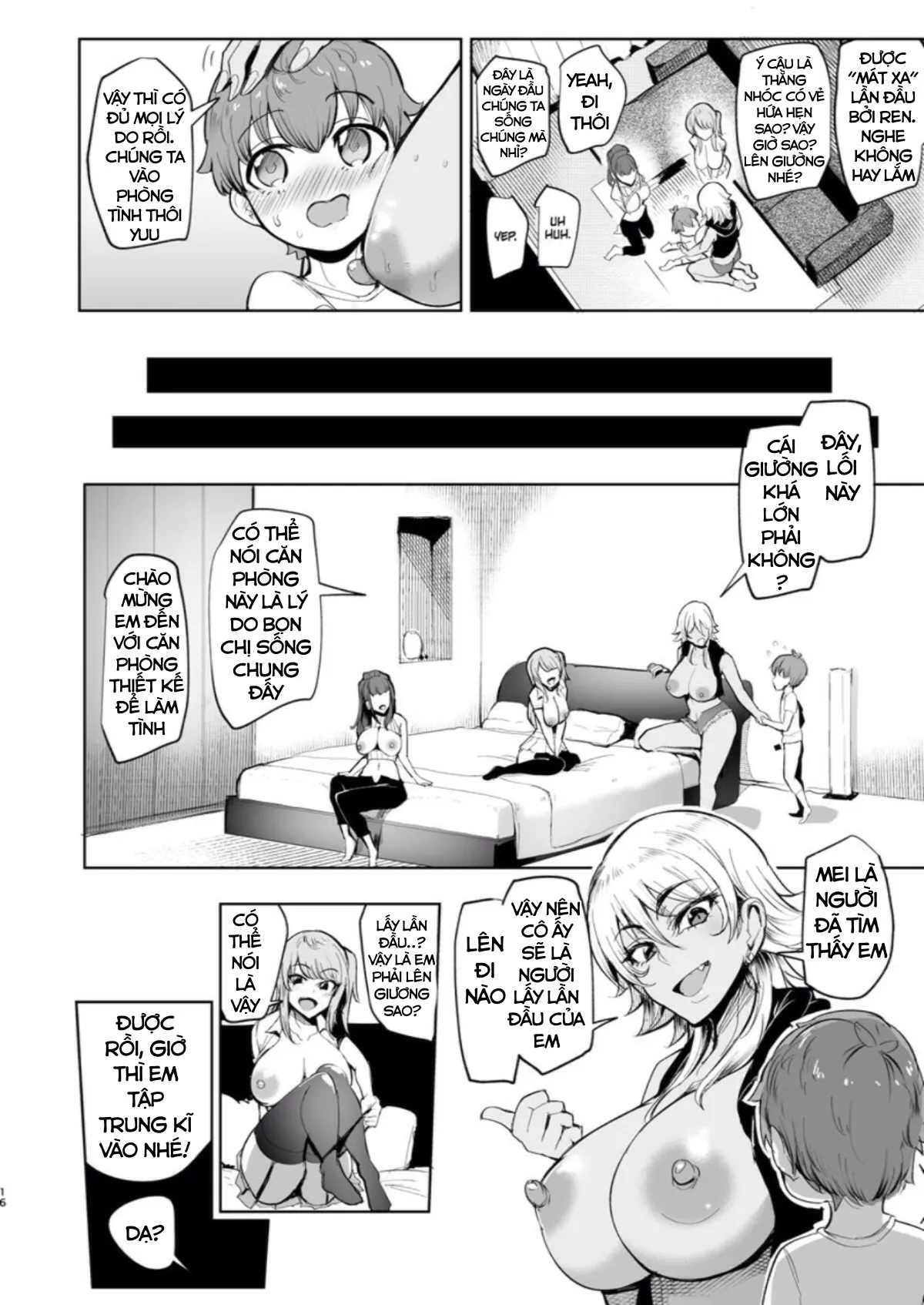 HentaiVN.net - Ảnh 16 - The Place I Stayed Over at Belonged to Perverted Gyaru Onee-chans - Chap 1