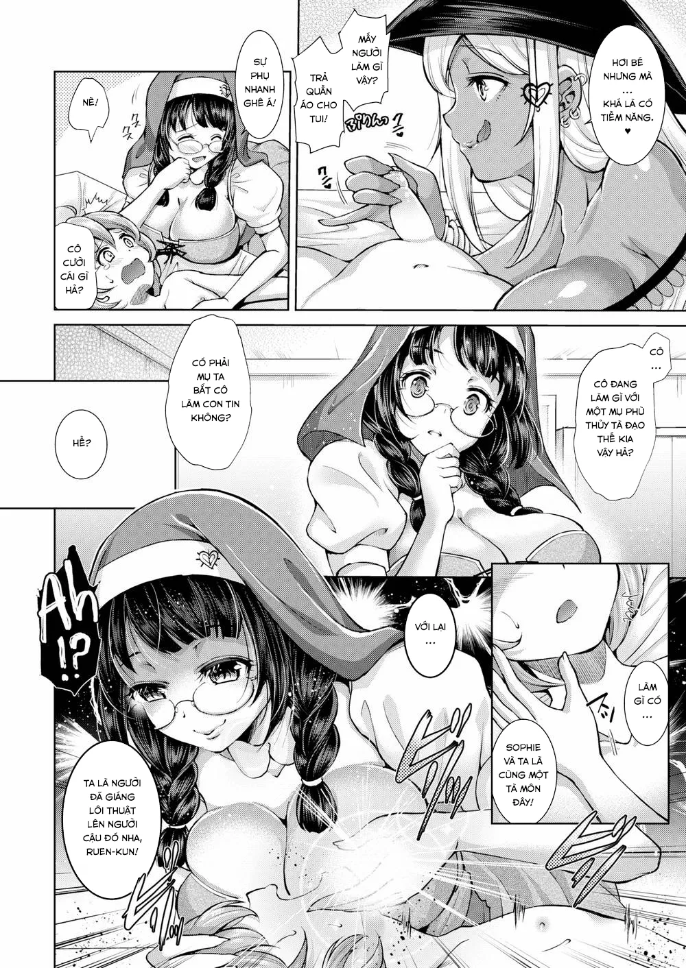 HentaiVN.net - Ảnh 5 - Hai Chị Phù Thủy Chịch Sương Sương Nhóc Shota Ngoan Đạo! [Hunted By a Witch!] - Chap 1