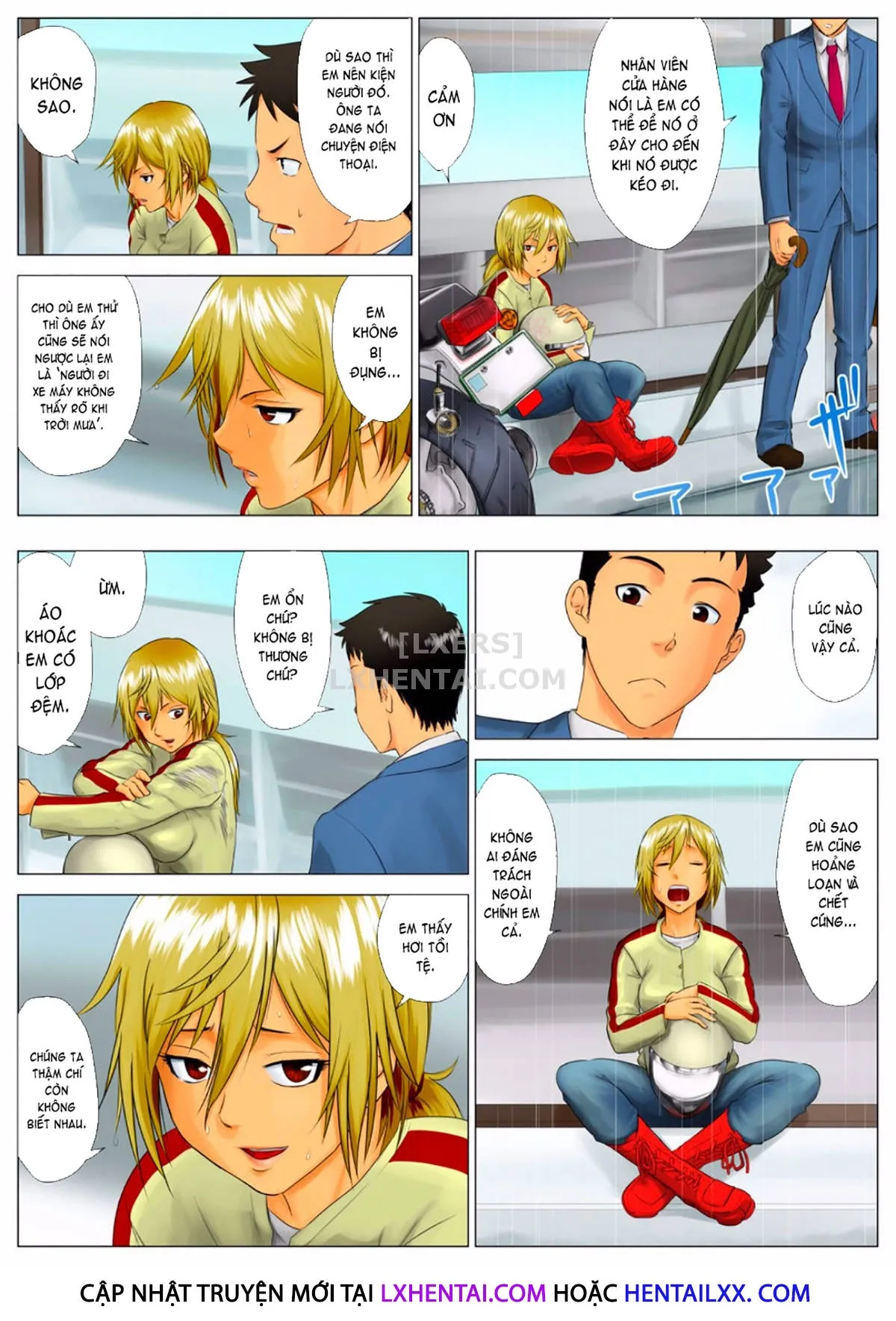 HentaiVN.net - Ảnh 14 - Yuka + Naoko [Yuuka -Tonari no Kinpatsu Musume ga Jitsu wa Otome datta Hanashi; Miboujin Naoko; Naoko The Widow] - Chap 1