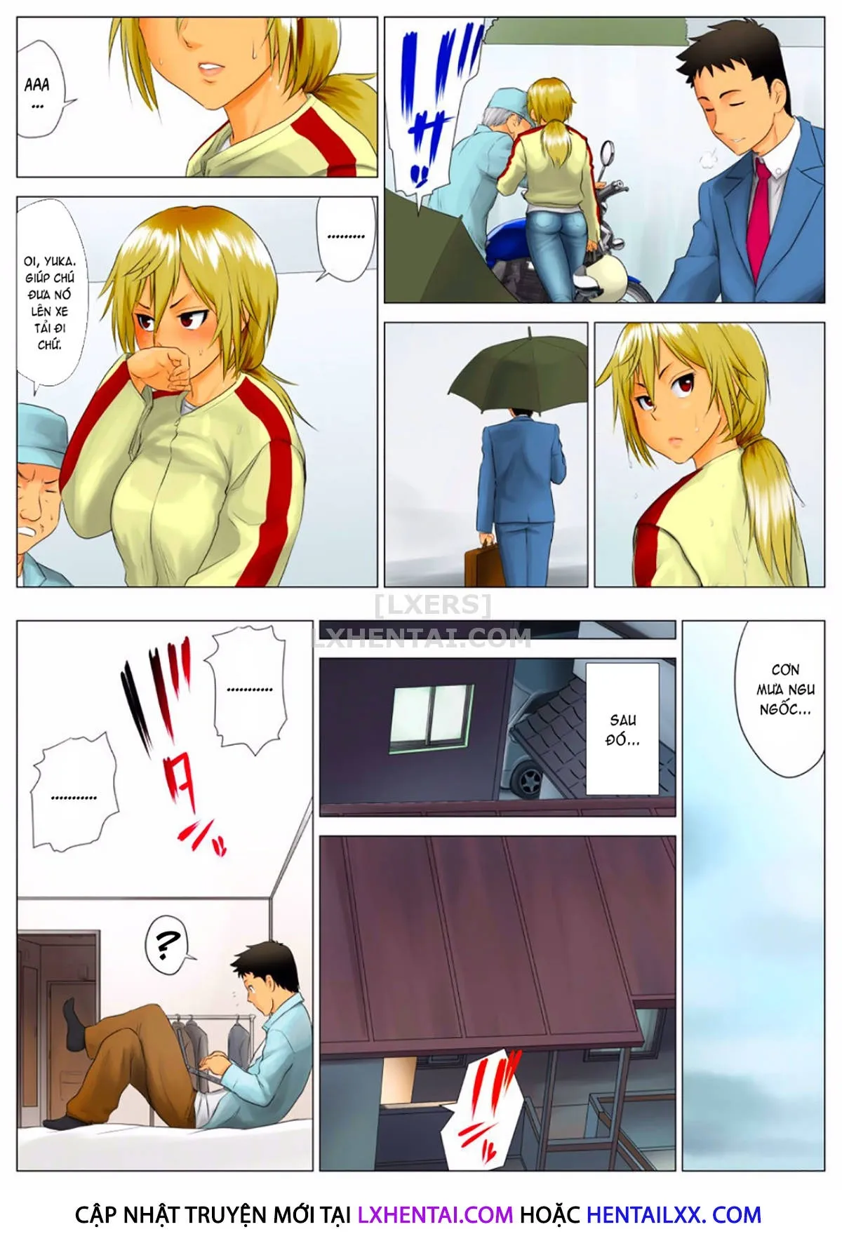HentaiVN.net - Ảnh 16 - Yuka + Naoko [Yuuka -Tonari no Kinpatsu Musume ga Jitsu wa Otome datta Hanashi; Miboujin Naoko; Naoko The Widow] - Chap 1