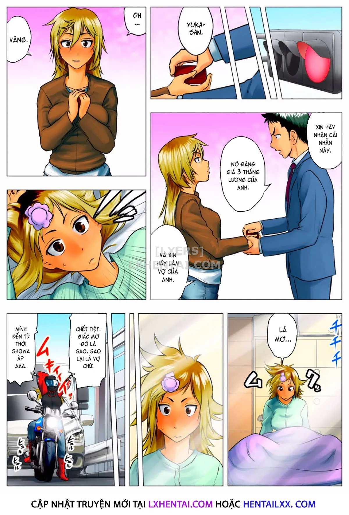 HentaiVN.net - Ảnh 23 - Yuka + Naoko [Yuuka -Tonari no Kinpatsu Musume ga Jitsu wa Otome datta Hanashi; Miboujin Naoko; Naoko The Widow] - Chap 1