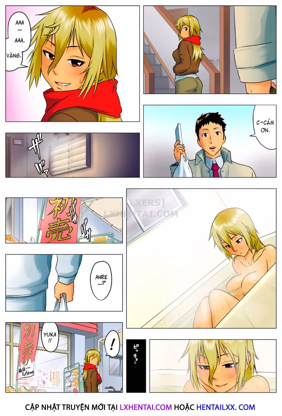 HentaiVN.net - Ảnh 26 - Yuka + Naoko [Yuuka -Tonari no Kinpatsu Musume ga Jitsu wa Otome datta Hanashi; Miboujin Naoko; Naoko The Widow] - Chap 1