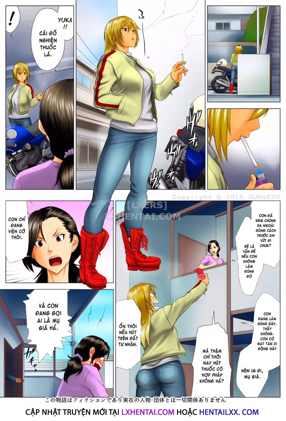 HentaiVN.net - Ảnh 7 - Yuka + Naoko [Yuuka -Tonari no Kinpatsu Musume ga Jitsu wa Otome datta Hanashi; Miboujin Naoko; Naoko The Widow] - Chap 1