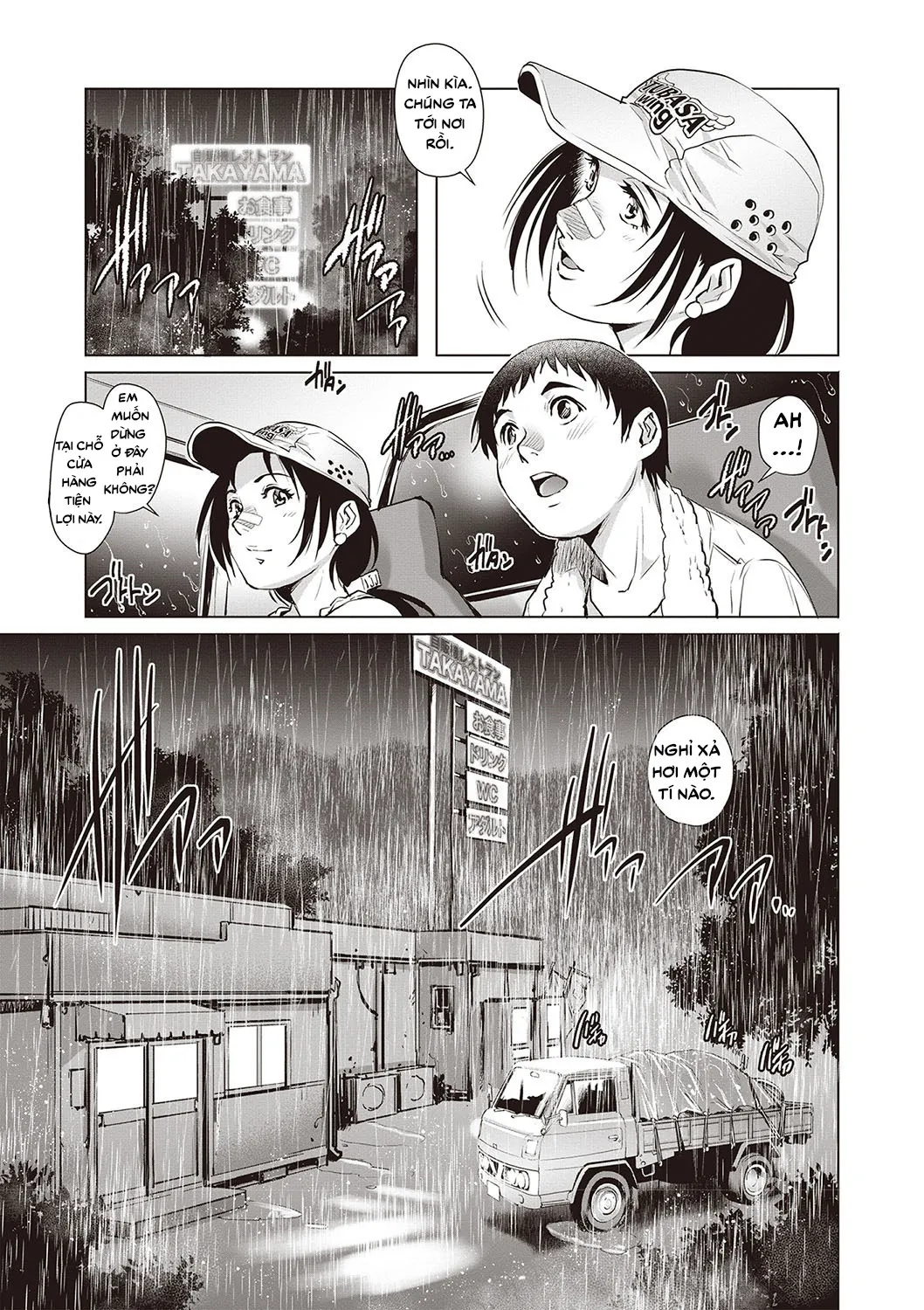 HentaiVN.net - Ảnh 8 - Nhóc Trai Tân Và Chuyến Xe Đêm Bão [Tru Girl to Doutei Shounen] - Chap 1