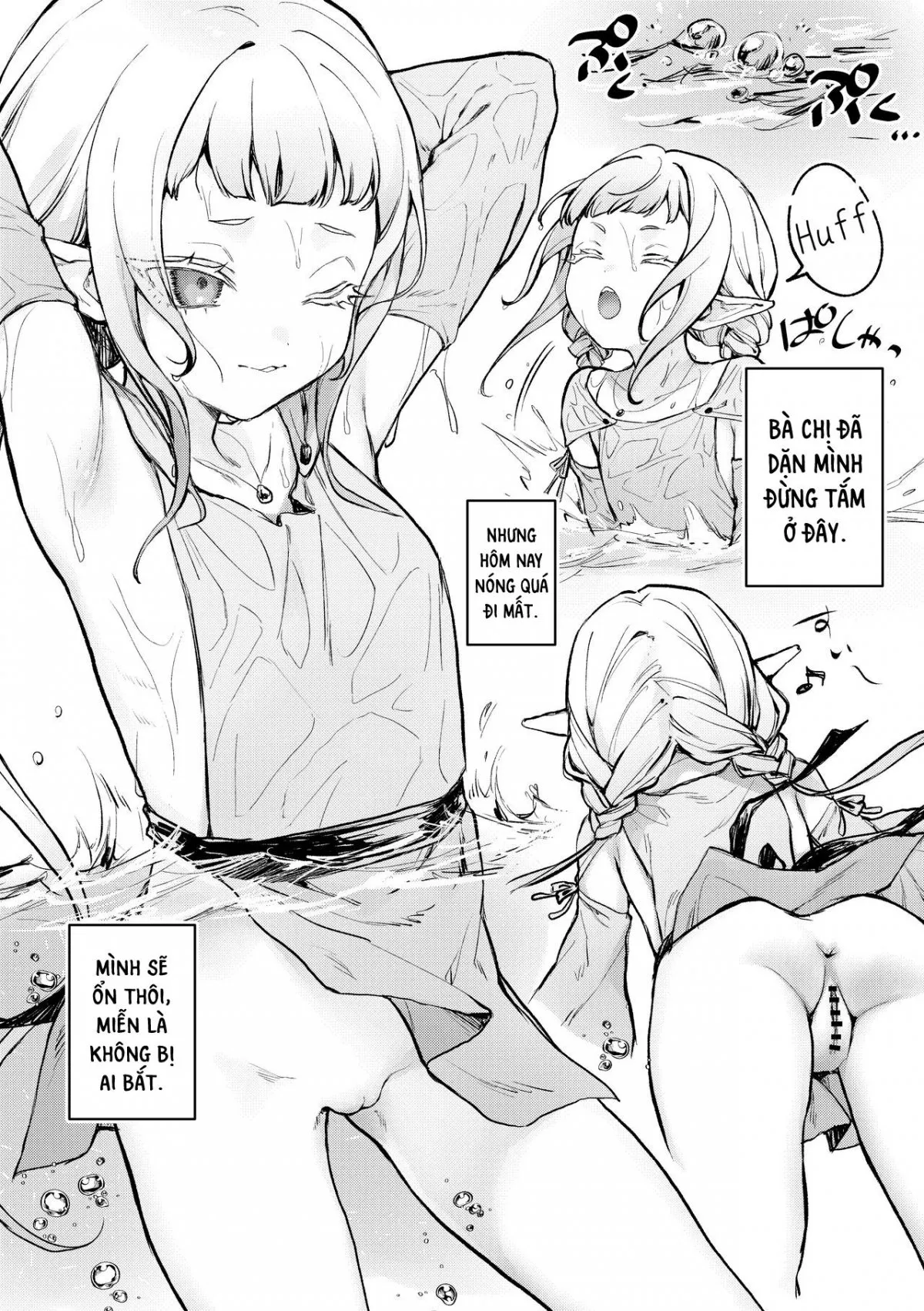 HentaiVN.net - Ảnh 3 - Câu chuyện về bé Elf bị trêu đùa bởi Slime [Elf Girl Gets Toyed With By An Erotic Slime ; Mesugaki Elf ga Ero Slime ni Moteasobareru hon] - Chap 1