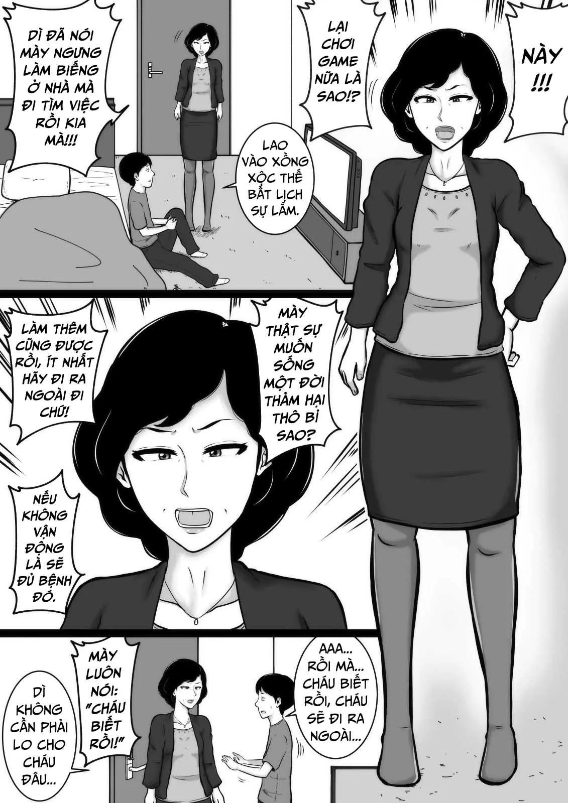 HentaiVN.net - Ảnh 4 - Kuchiurusai Oba [Người dì phiền phức của tôi; My Annoying Aunt; Kuchiurusai Oba - My Annoying Aunt] - Chap 1