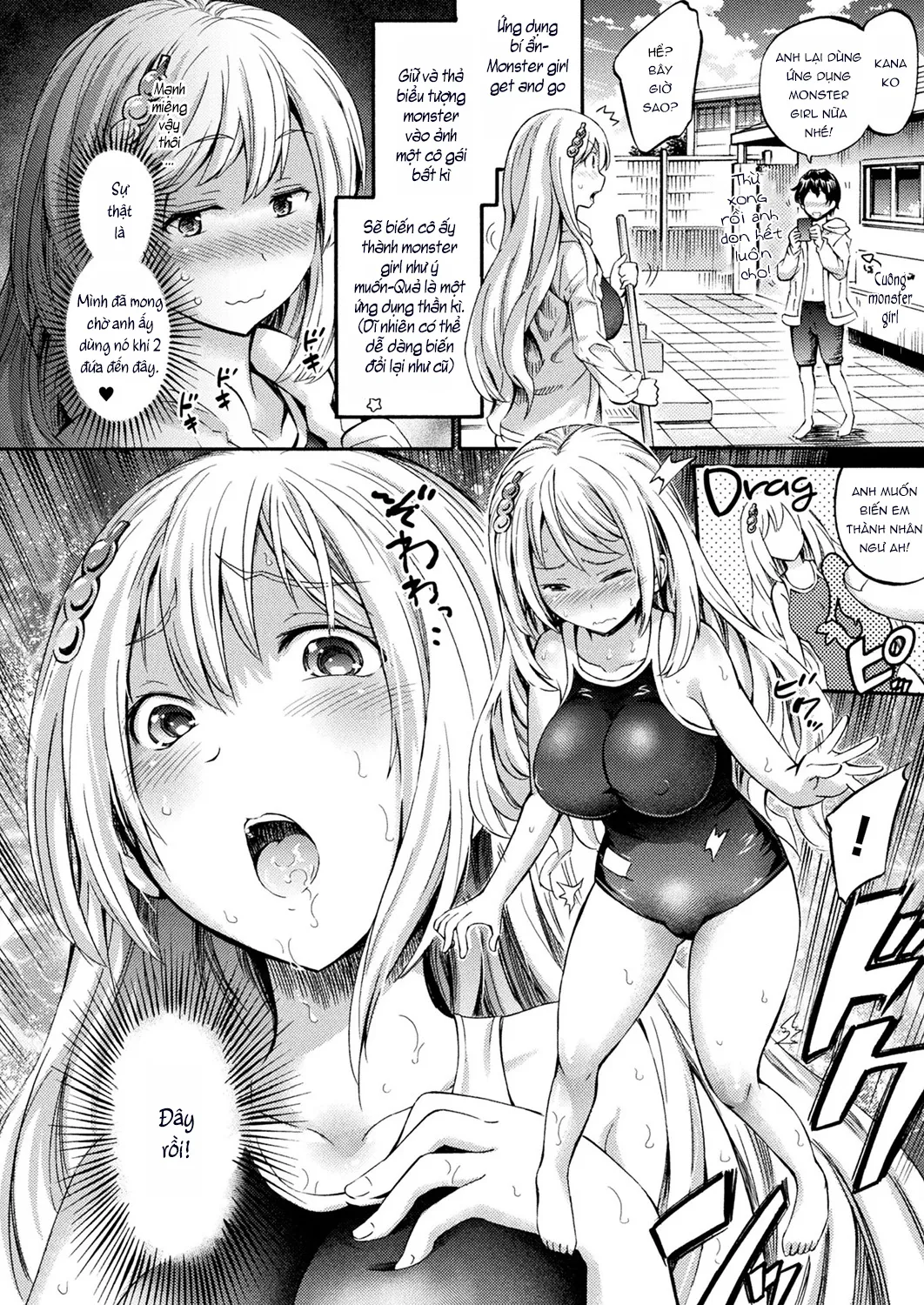 HentaiVN.net - Ảnh 3 - Nàng mỹ nhân ngư trong bể bơi [Transformation Go: School Swimsuit Mermaid in the Pool] - Chap 1