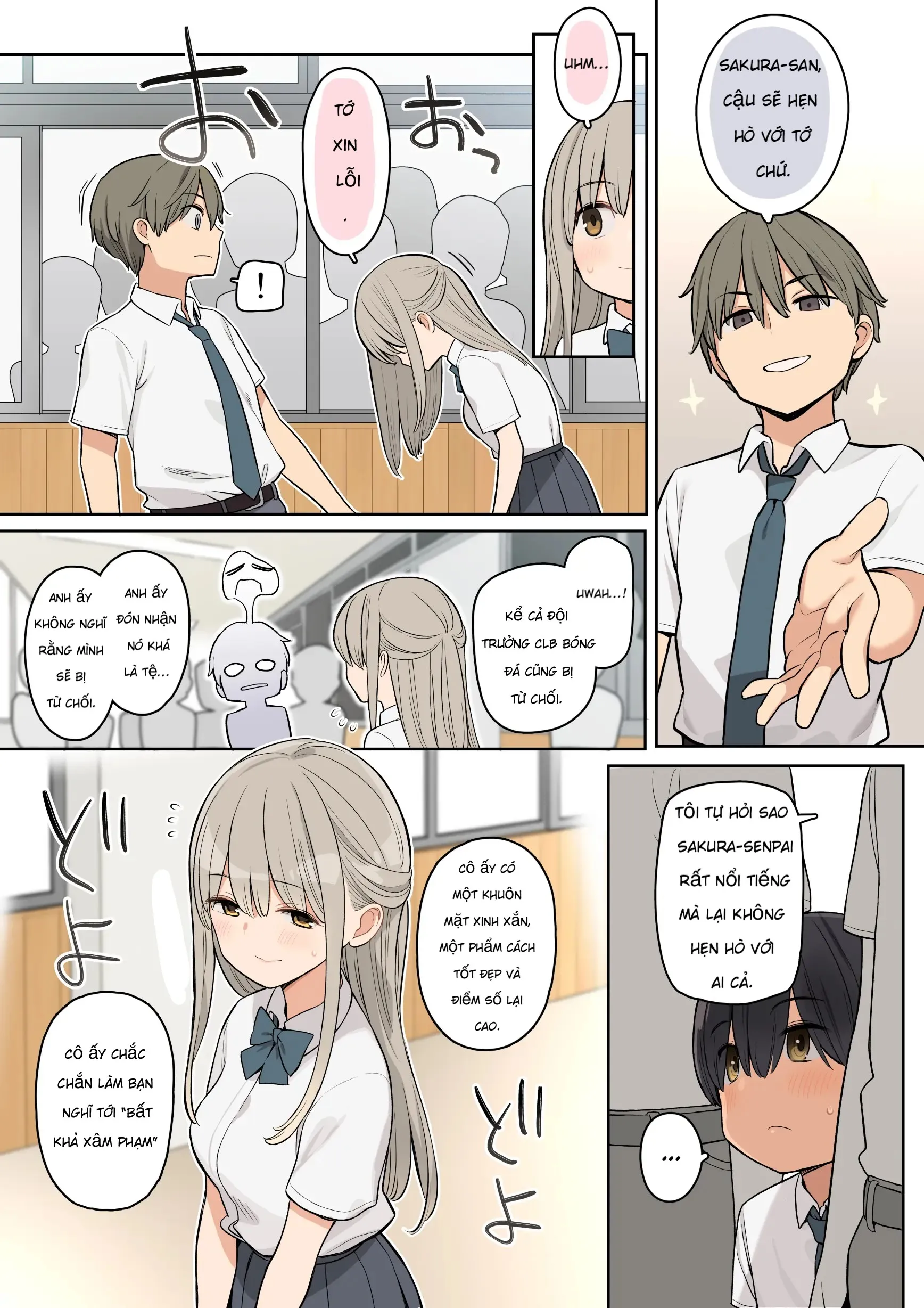 HentaiVN.net - Ảnh 1 - The Story of How I, a Person Who Doesn't Stand Out Got Into a Relationship With The Senpai Who's Way Out of My League - Chap 1