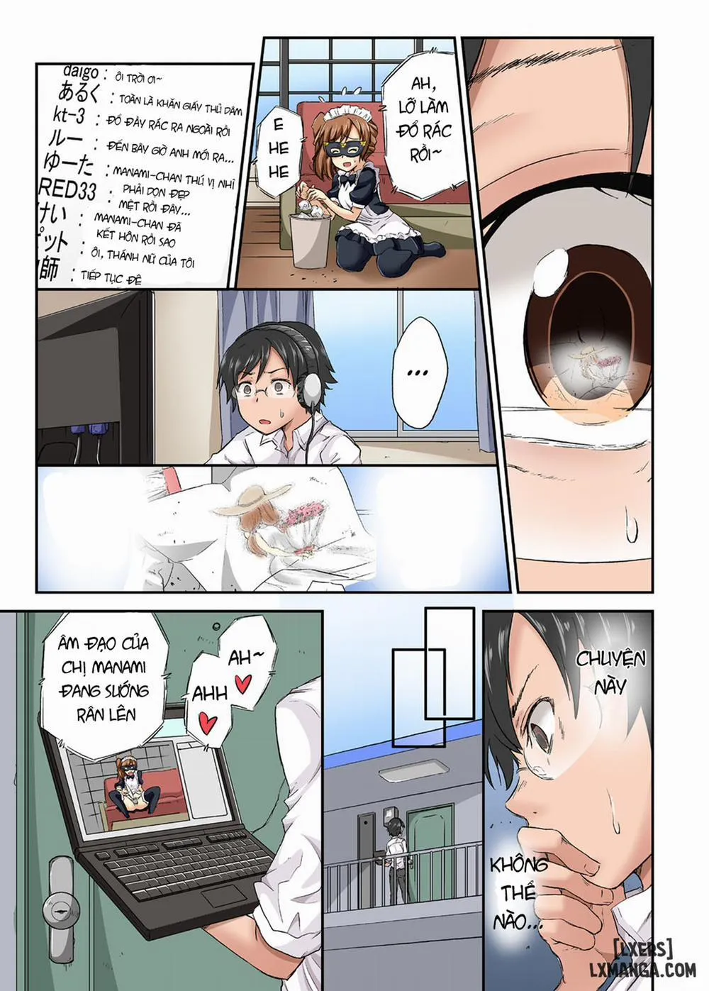 HentaiVN.net - Ảnh 12 - Netorare Hitozuma Net de Nama Nugi Haishinsuru Onna - Manami - Chap 1