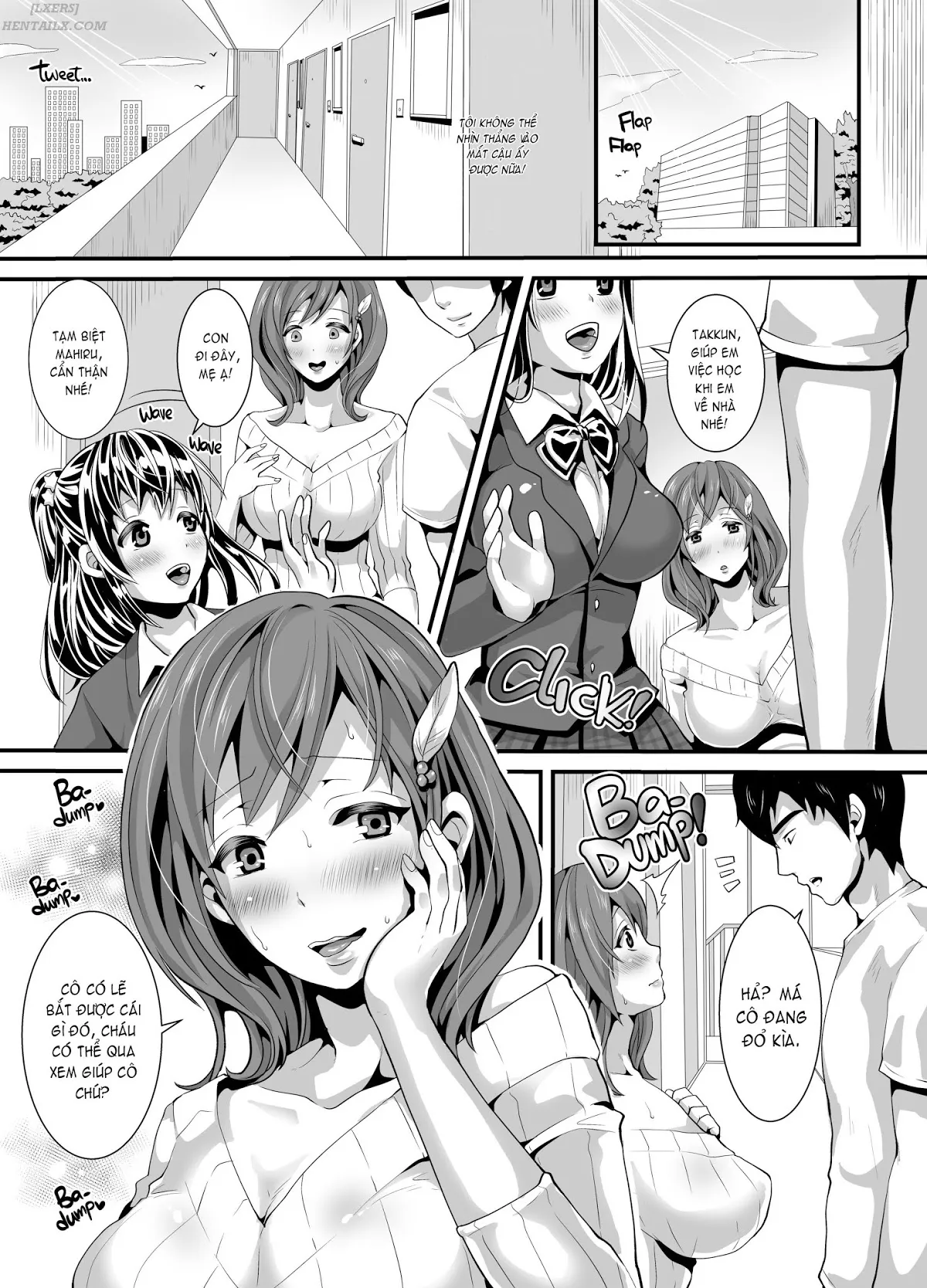 HentaiVN.net - Ảnh 5 - A Lascivious Neighborhood Wife I Longed for Looks at Me with Eyes Screaming for My Dick - Chap 1