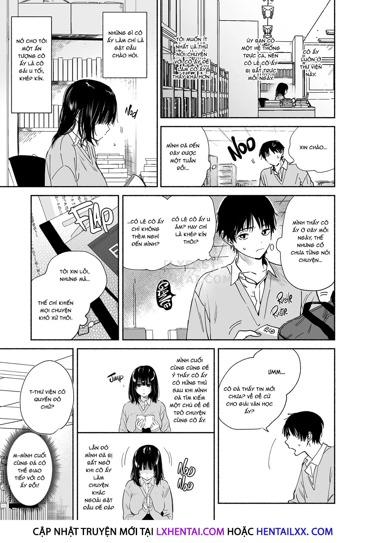 HentaiVN.net - Ảnh 14 - Mukuchi na Tosho Iin to Sex Zuke. [Addicted to Sex With a Taciturn Library Committee Member] - Chap 1