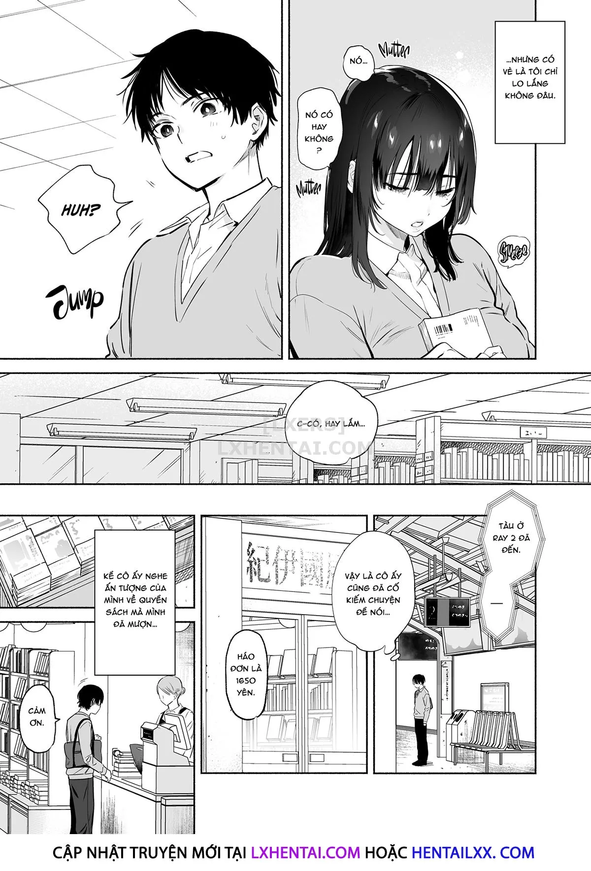 HentaiVN.net - Ảnh 24 - Mukuchi na Tosho Iin to Sex Zuke. [Addicted to Sex With a Taciturn Library Committee Member] - Chap 1