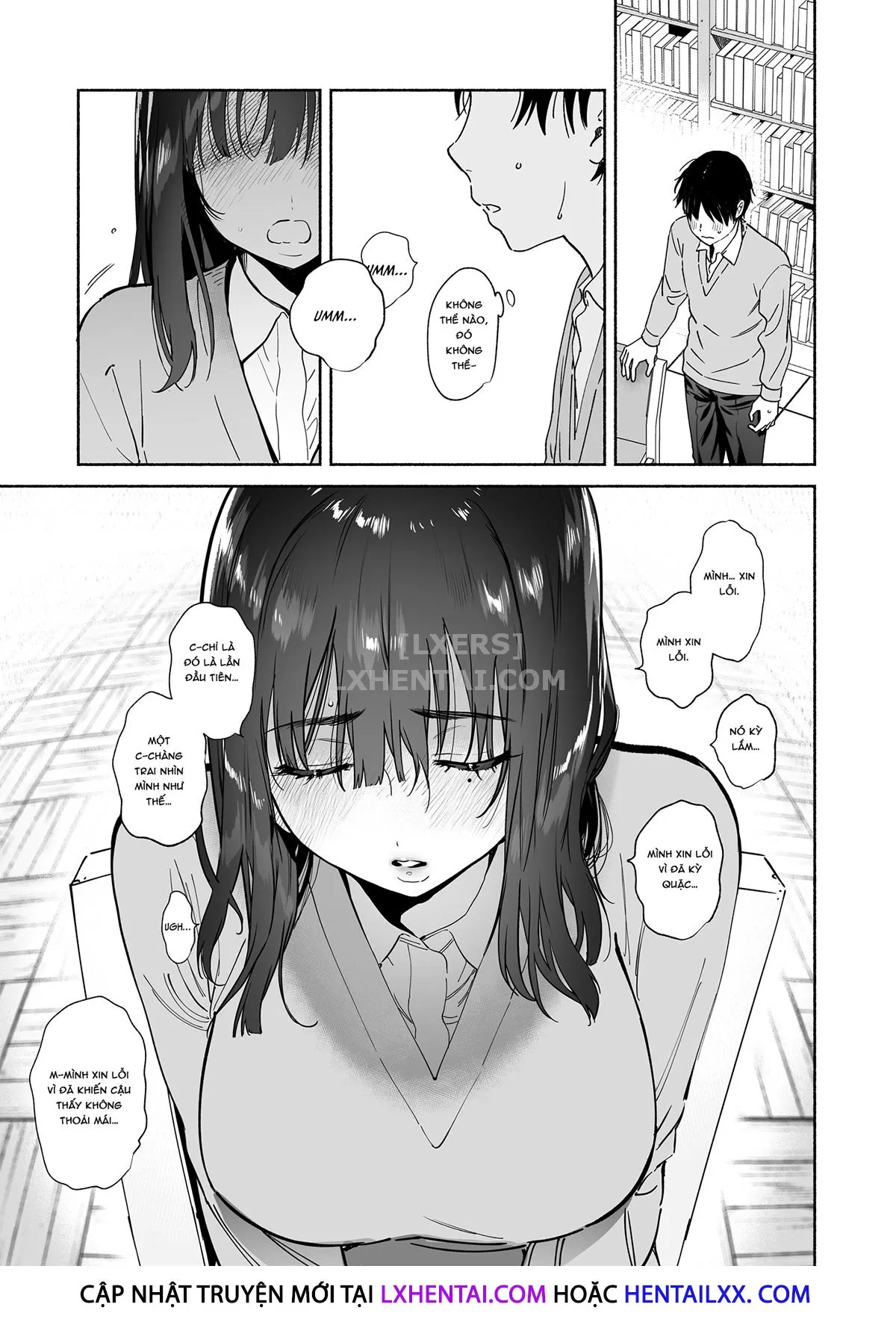 HentaiVN.net - Ảnh 30 - Mukuchi na Tosho Iin to Sex Zuke. [Addicted to Sex With a Taciturn Library Committee Member] - Chap 1