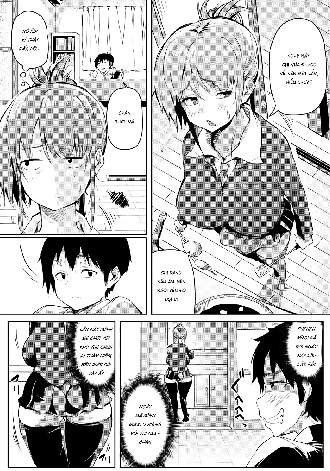 HentaiVN.net - Ảnh 5 - Cô chị mê ngủ và thằng nhóc hư hỏng [Onee-chan Ecchi na Ko wa Karai Dakara ne! ; Onee-chan Hates Naughty Boys!] - Chap 1