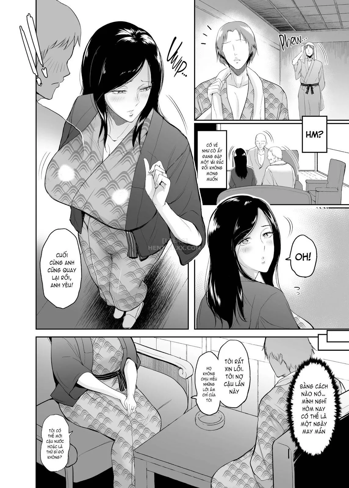 HentaiVN.net - Ảnh 4 - Hot Springs With Mrs. Taeko [Taeko Sakaki's Daring Tryst] - Chap 1
