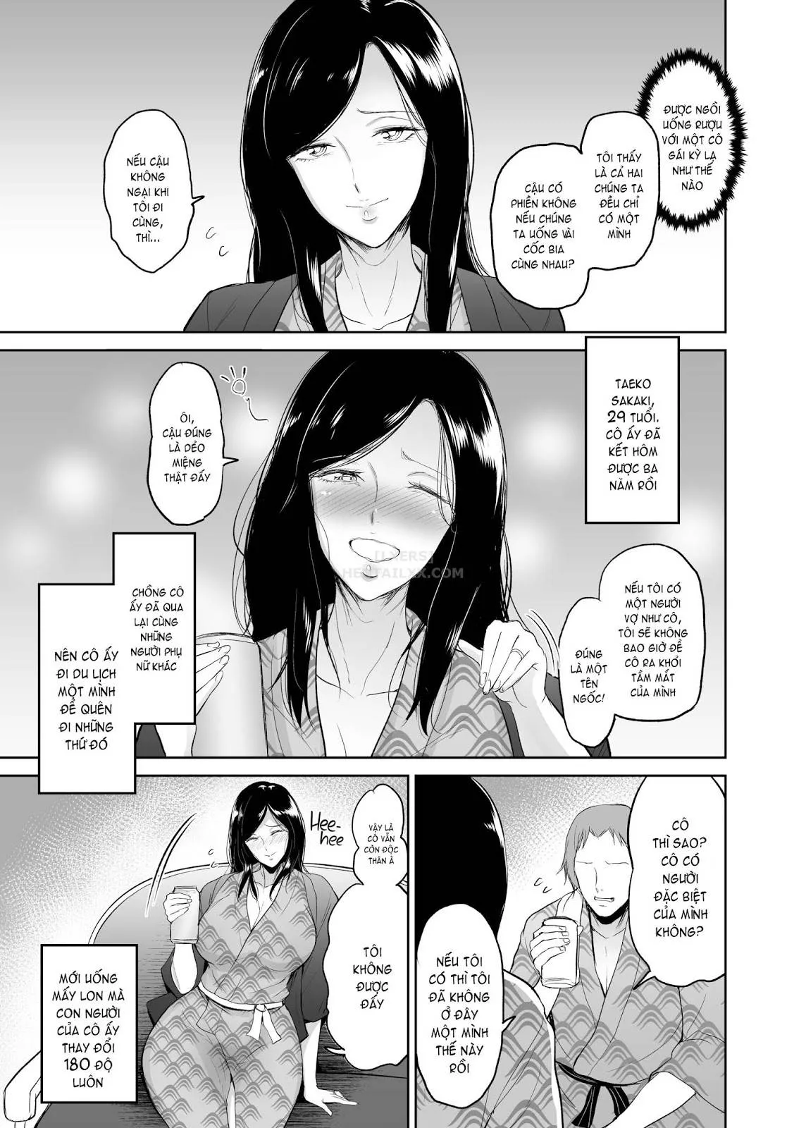 HentaiVN.net - Ảnh 5 - Hot Springs With Mrs. Taeko [Taeko Sakaki's Daring Tryst] - Chap 1