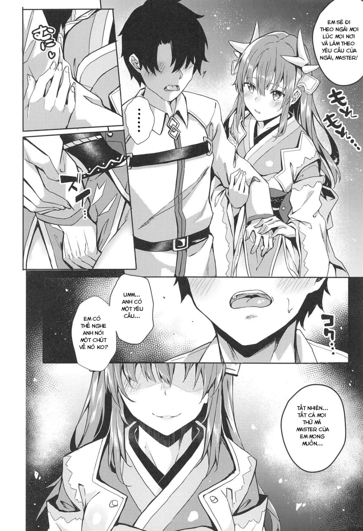 HentaiVN.net - Ảnh 4 - Master, em là của ngài (Fate/Grand Order) [Mashou Kiyohime Junai Monogatari (Fate/Grand Order)] - Chap 1