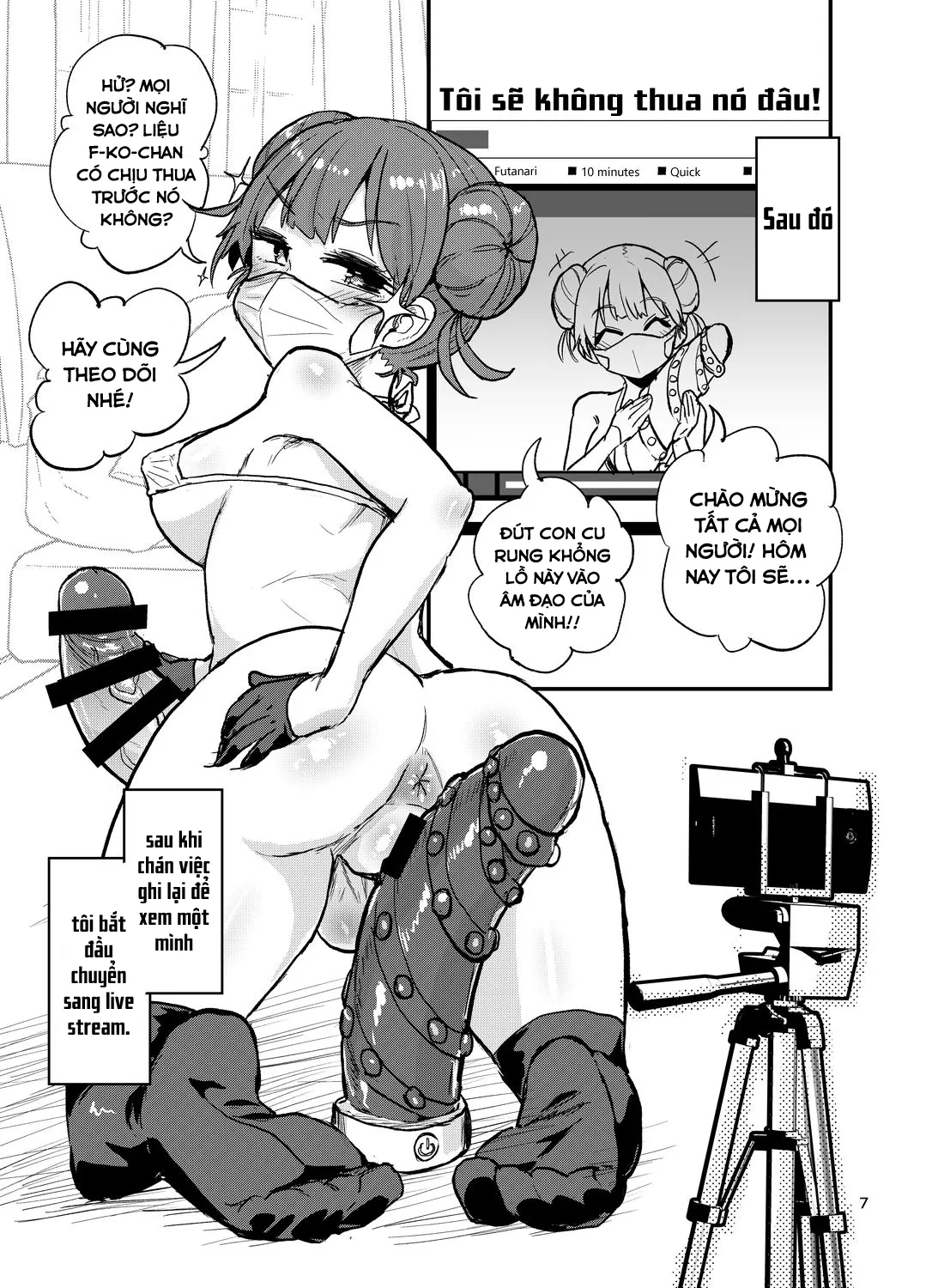 HentaiVN.net - Ảnh 8 - Chuyện nàng futanari thủ dâm! [Futanari Onanism] - Chap 1
