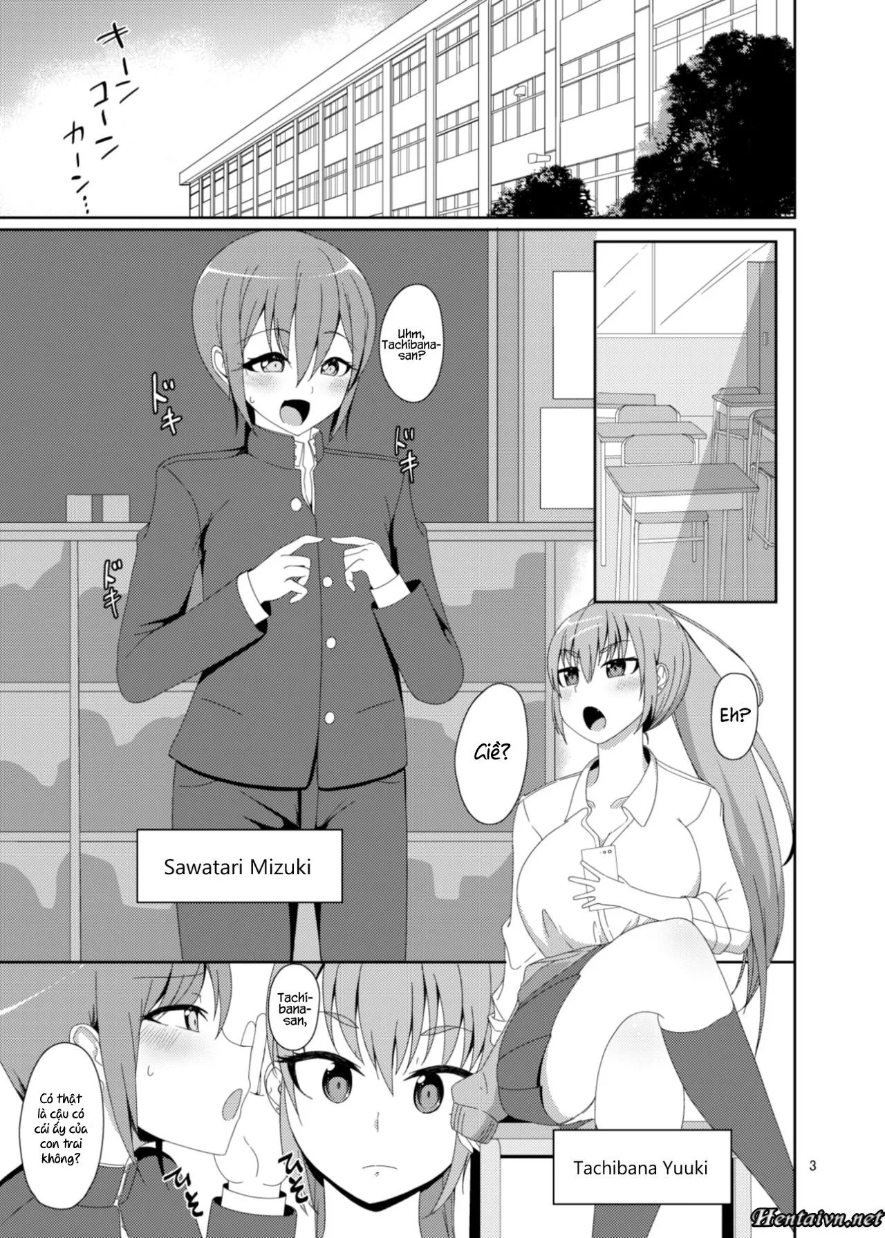 HentaiVN.net - Ảnh 3 - Cô bạn cùng lớp Futanari của tôi [Classmate no Futanarikko] - Chap 1