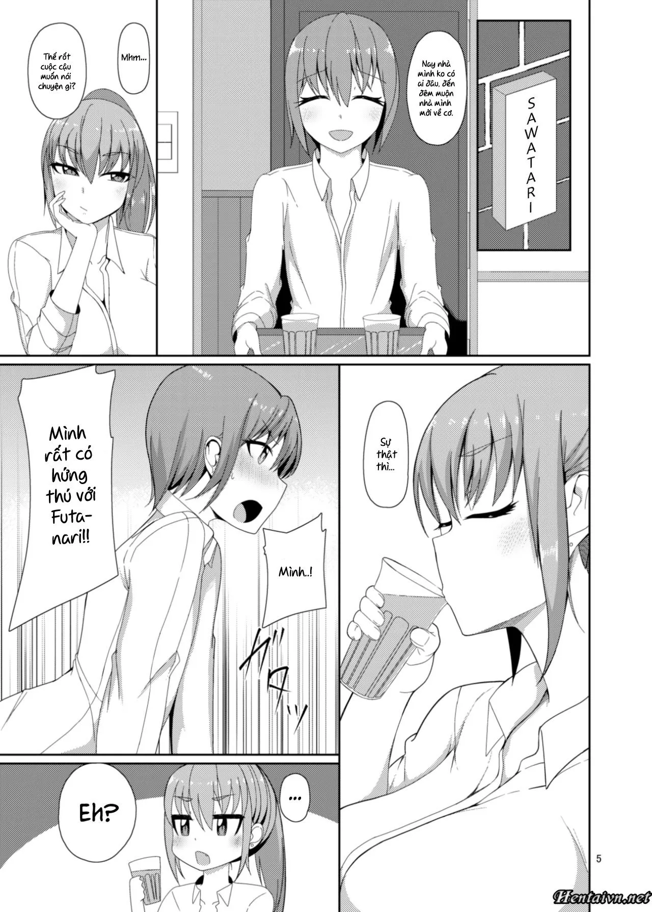 HentaiVN.net - Ảnh 5 - Cô bạn cùng lớp Futanari của tôi [Classmate no Futanarikko] - Chap 1