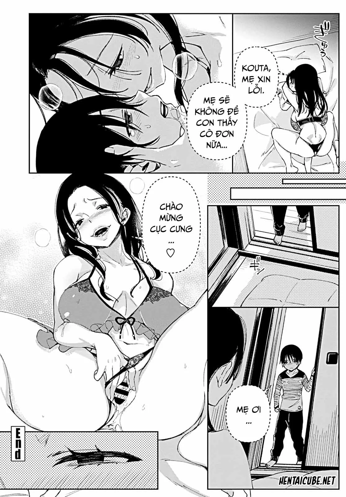 HentaiVN.net - Ảnh 24 - Jitsubo no Kyonyuu o Musaboru Shota wa Aijou to Bonyuu o Sosogareru [Pouring love and breast milk into the shota who craves his mother’s big breasts; Pouring love and breast milk into the shota who craves his mother's big breasts] - Chap 1