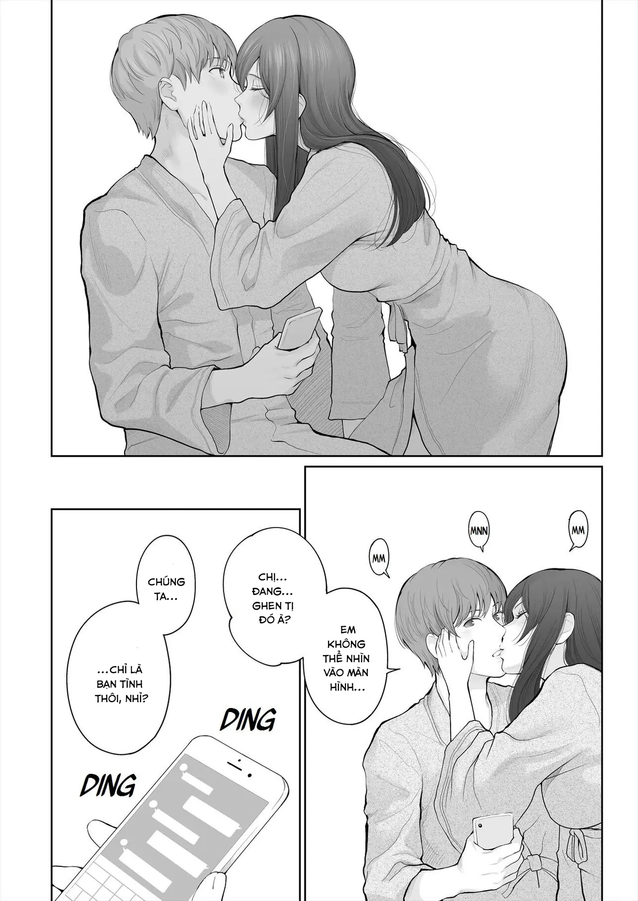 HentaiVN.net - Ảnh 28 - Hoka no Otoko to Kekkon Shitara Anata no Kodane Kureru? - Chap 1