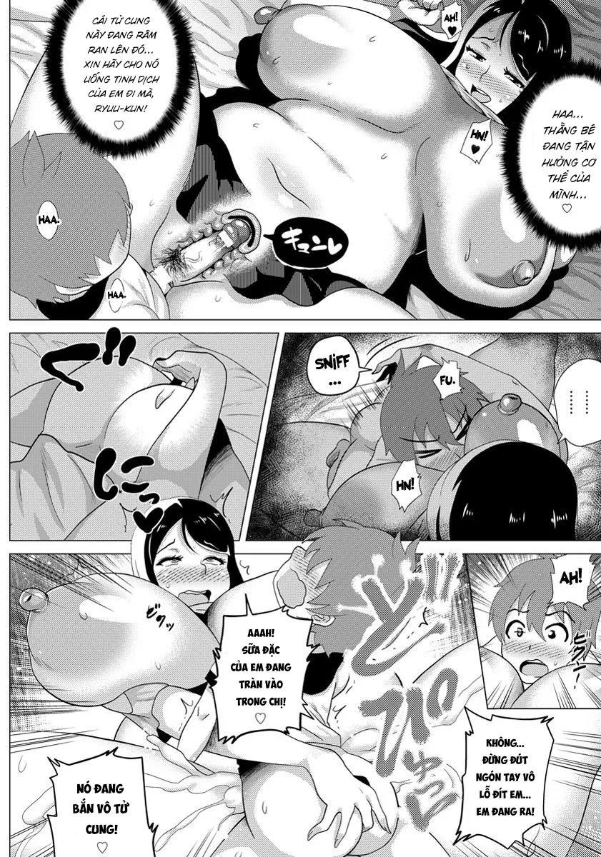 HentaiVN.net - Ảnh 10 - Bạn gái tôi là một bà chị dâm đãng [Boku no Kanojo wa Sukebe Onee-chan] - Chap 1