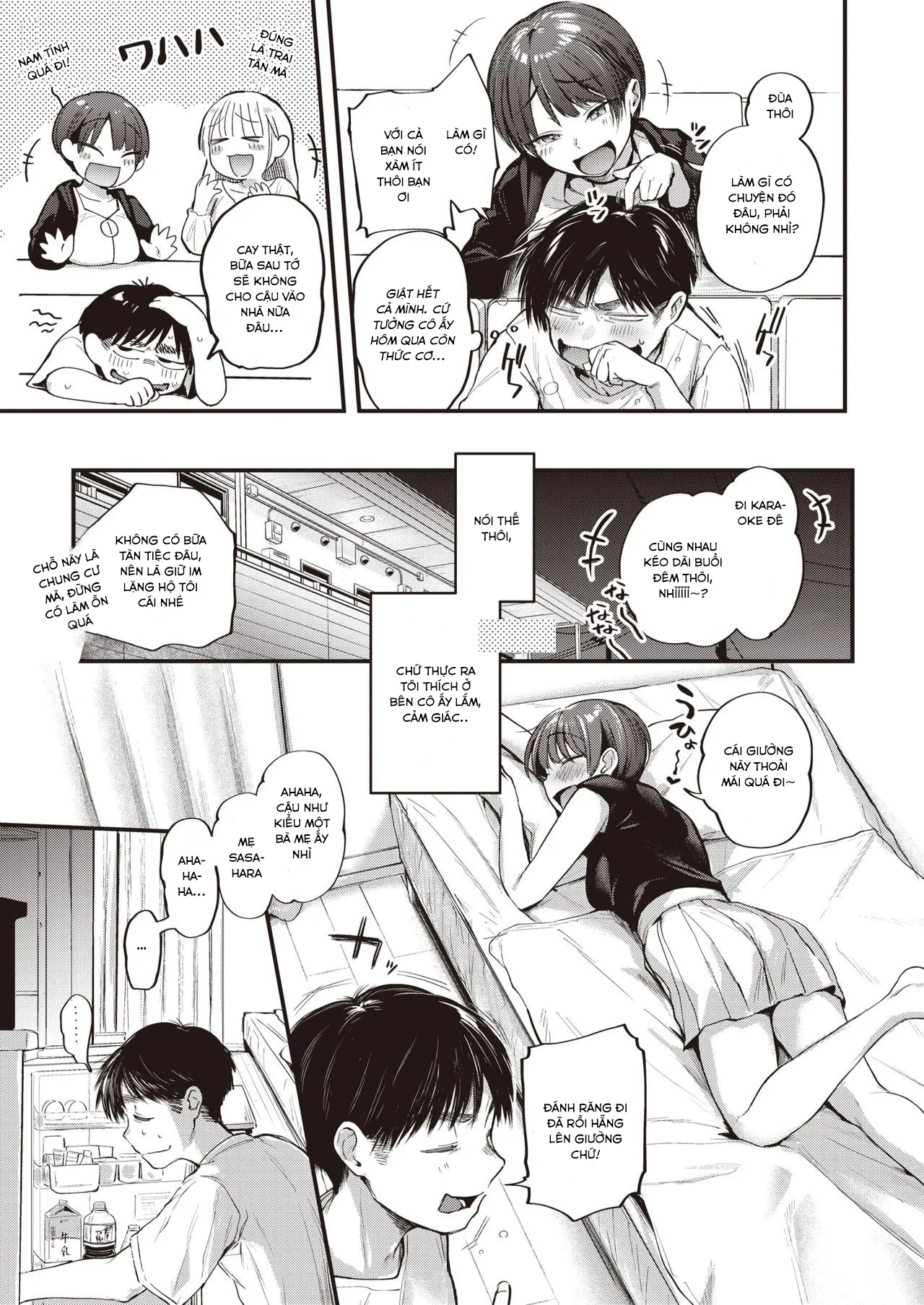 HentaiVN.net - Ảnh 6 - Đem cô nàng Tomboy say rượu về nhà và một đêm không thể quên! [Nariyuki no Punch Line; 成行のパンチライン] - Chap 1