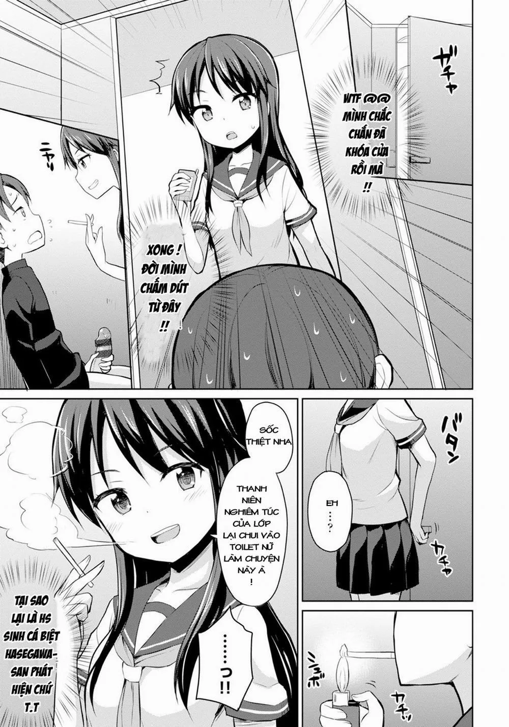 HentaiVN.net - Ảnh 4 - Ikenai Joshi Toire Sekkusu - Chap 1