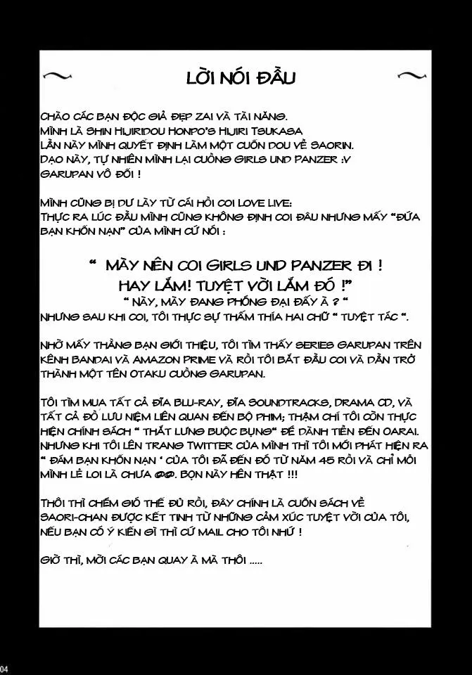 HentaiVN.net - Ảnh 3 - Takebe Saori-chan to iu Kanojo ga Dekita hanashi (Girls und Panzer) - Chap 1