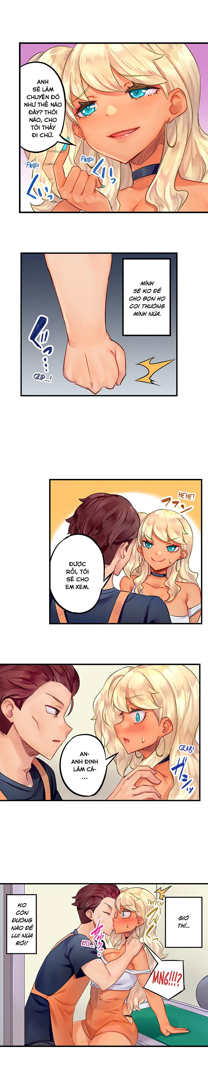 HentaiVN.net - Ảnh 5 - Trở thành anh quản lí khiến cô gái rám nắng này lên đỉnh [黒ギャル絶頂管理～生意気な処女ビッチを焦らしに焦らしてご褒美イキ; Kurogyaru Zecchou Kanri ~Namaikina Shojo Bitch wo Jirashi ni Aserashite go Houbi iki~] - Chap 2