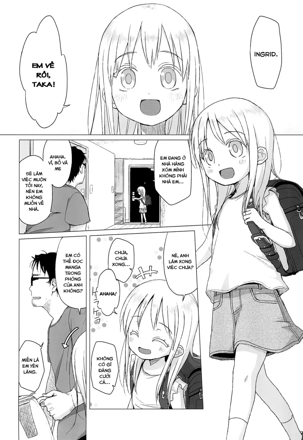 HentaiVN.net - Ảnh 4 - Người hàng xóm có mái tóc vàng và đôi mắt xanh [Uchi no Tonari no Shougakusei wa Kinpatsu Hekigan Ecchi-zuki | The Blonde-haired, Blue-Eyed Elementary Schooler Next Door Loves Sex] - Chap 1