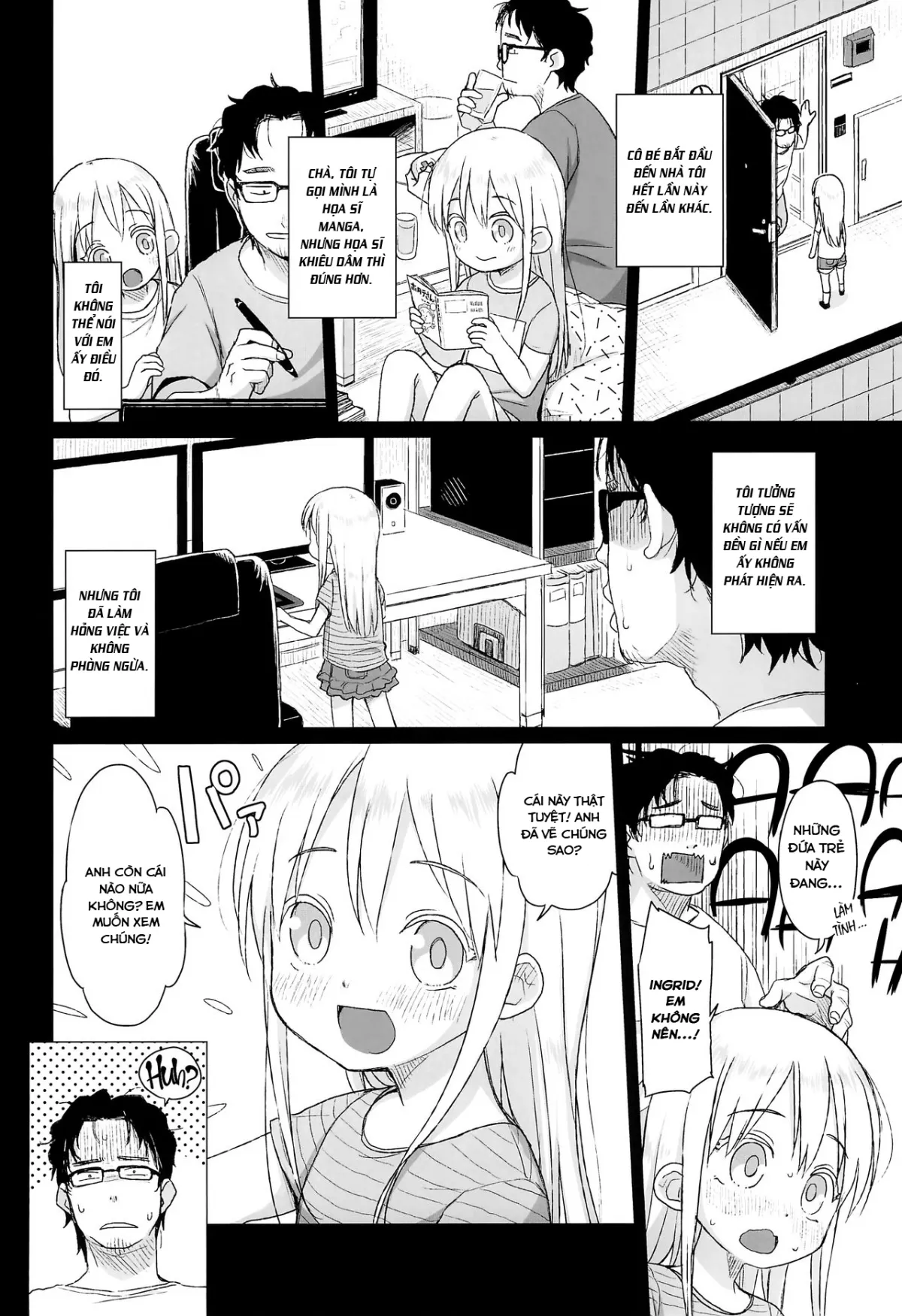 HentaiVN.net - Ảnh 6 - Người hàng xóm có mái tóc vàng và đôi mắt xanh [Uchi no Tonari no Shougakusei wa Kinpatsu Hekigan Ecchi-zuki | The Blonde-haired, Blue-Eyed Elementary Schooler Next Door Loves Sex] - Chap 1