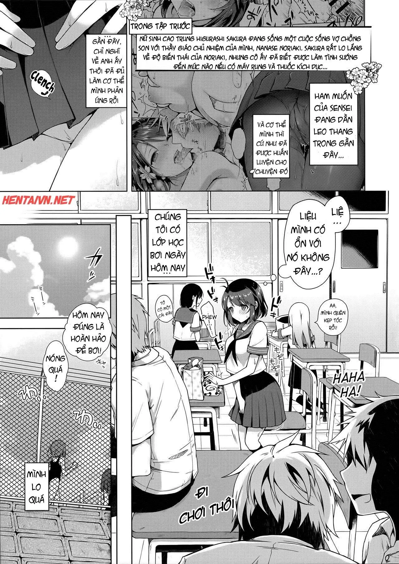 HentaiVN.net - Ảnh 5 - Sakura no Yagai Jugyou - Chap 1