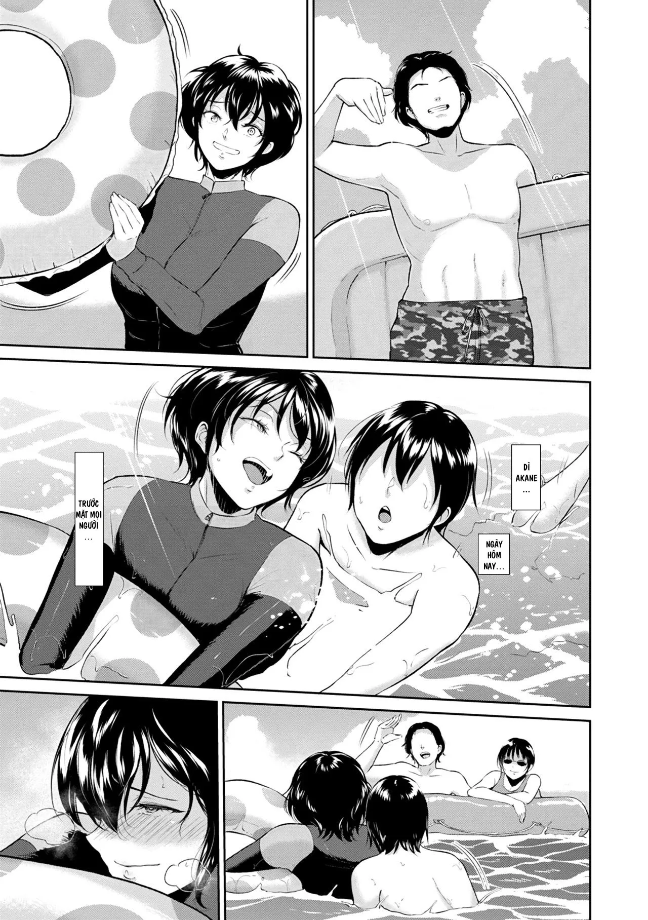 HentaiVN.net - Ảnh 12 - Mùa hè nóng bỏng của dì tôi [Akane Oba-san no Natsu] - Chap 1