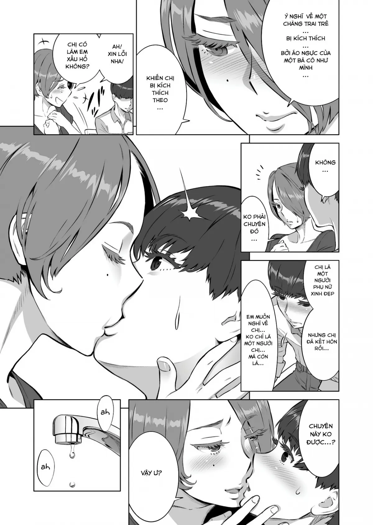 HentaiVN.net - Ảnh 10 - Hajimete no Hito wa Tonari no Hitozuma deshita [Losing My Virginity to the Housewife Next Door] - Chap 1