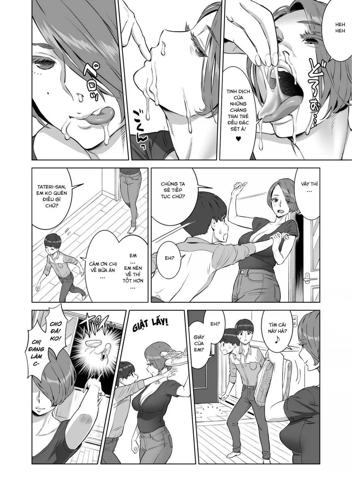 HentaiVN.net - Ảnh 13 - Hajimete no Hito wa Tonari no Hitozuma deshita [Losing My Virginity to the Housewife Next Door] - Chap 1