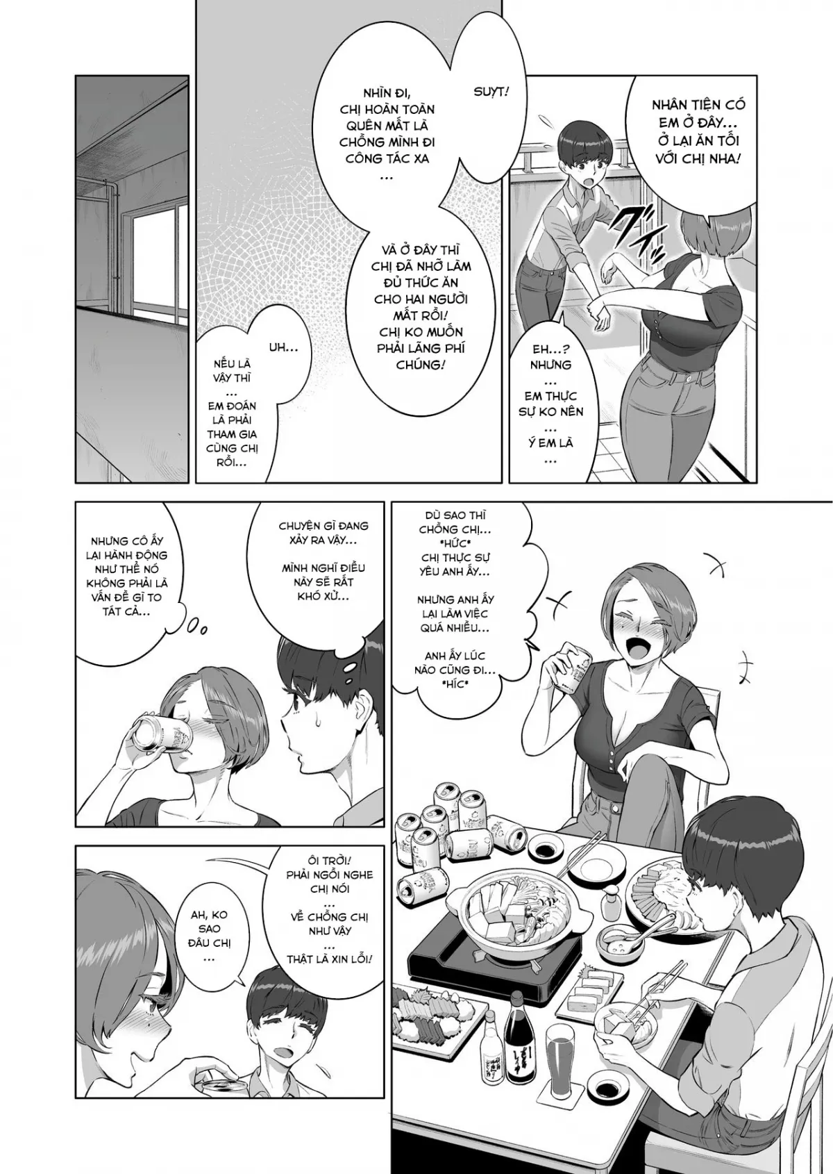 HentaiVN.net - Ảnh 7 - Hajimete no Hito wa Tonari no Hitozuma deshita [Losing My Virginity to the Housewife Next Door] - Chap 1