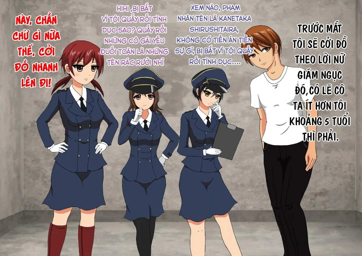 HentaiVN.net - Ảnh 14 - 冤罪で収監された刑務所が ドS女看守だらけだった - Chap 1