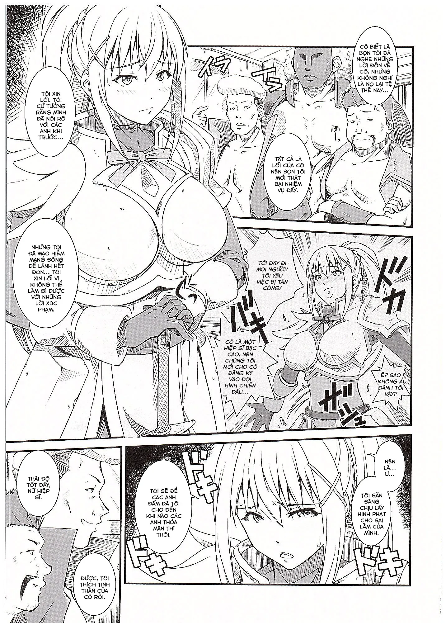 HentaiVN.net - Ảnh 3 - Nữ hiệp sĩ máu M [Kono Iyarashii Sei Kishi ni ○○ o! ; このイヤらしい性騎士に○○を!] - Chap 1
